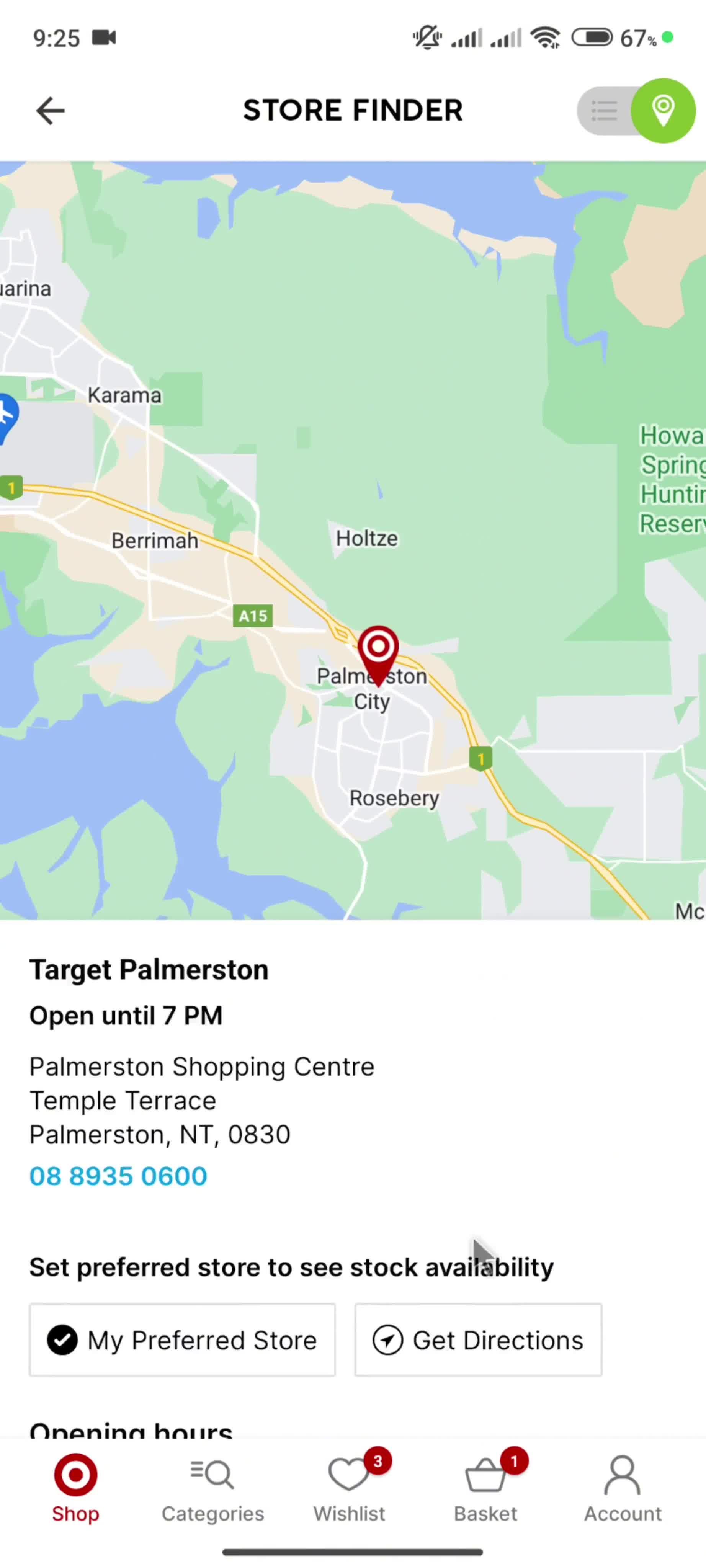 Updating preferred store on Target video thumbnail