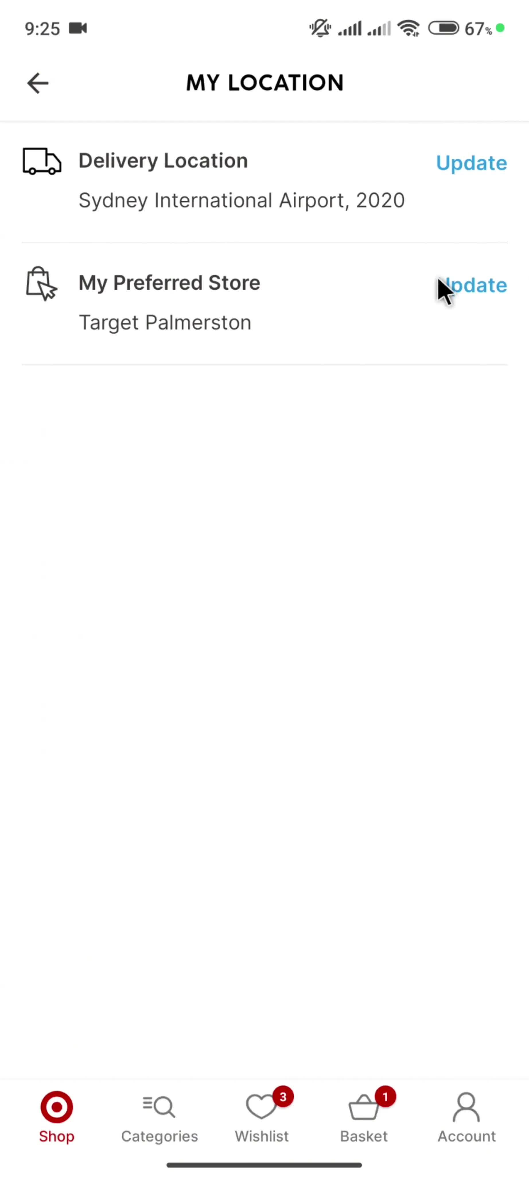 Updating preferred store on Target video thumbnail