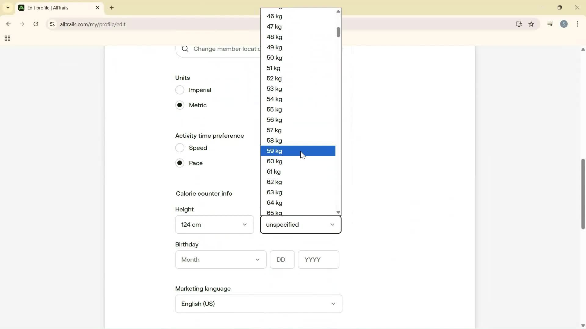 Updating your profile screenshot