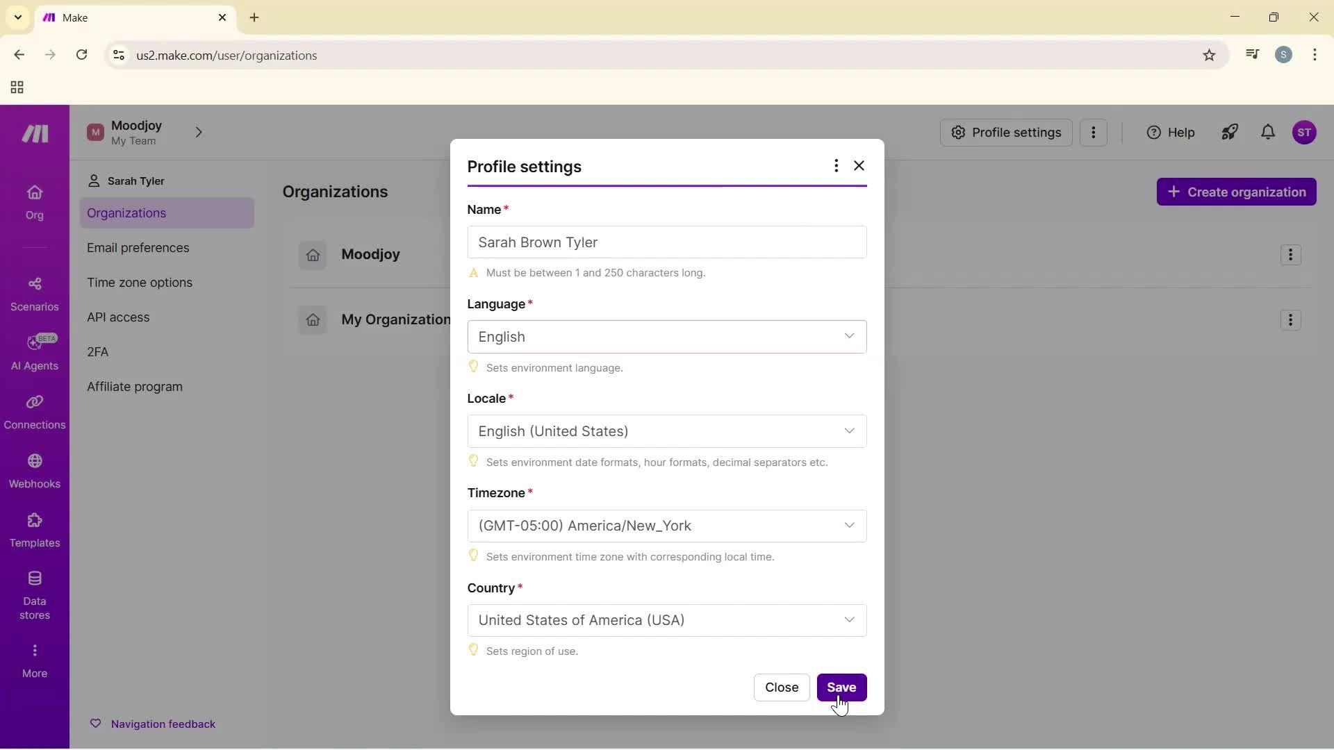 Updating your profile screenshot