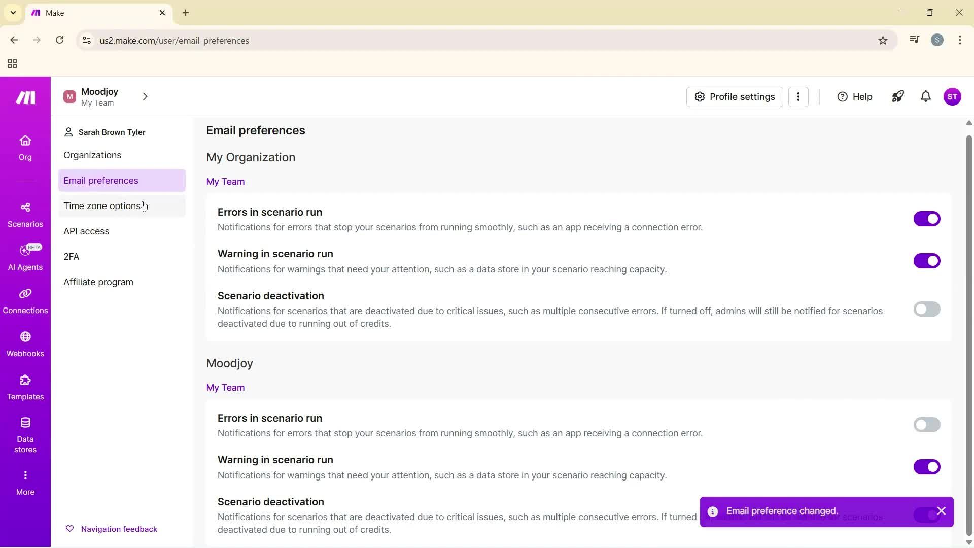 Updating your profile screenshot