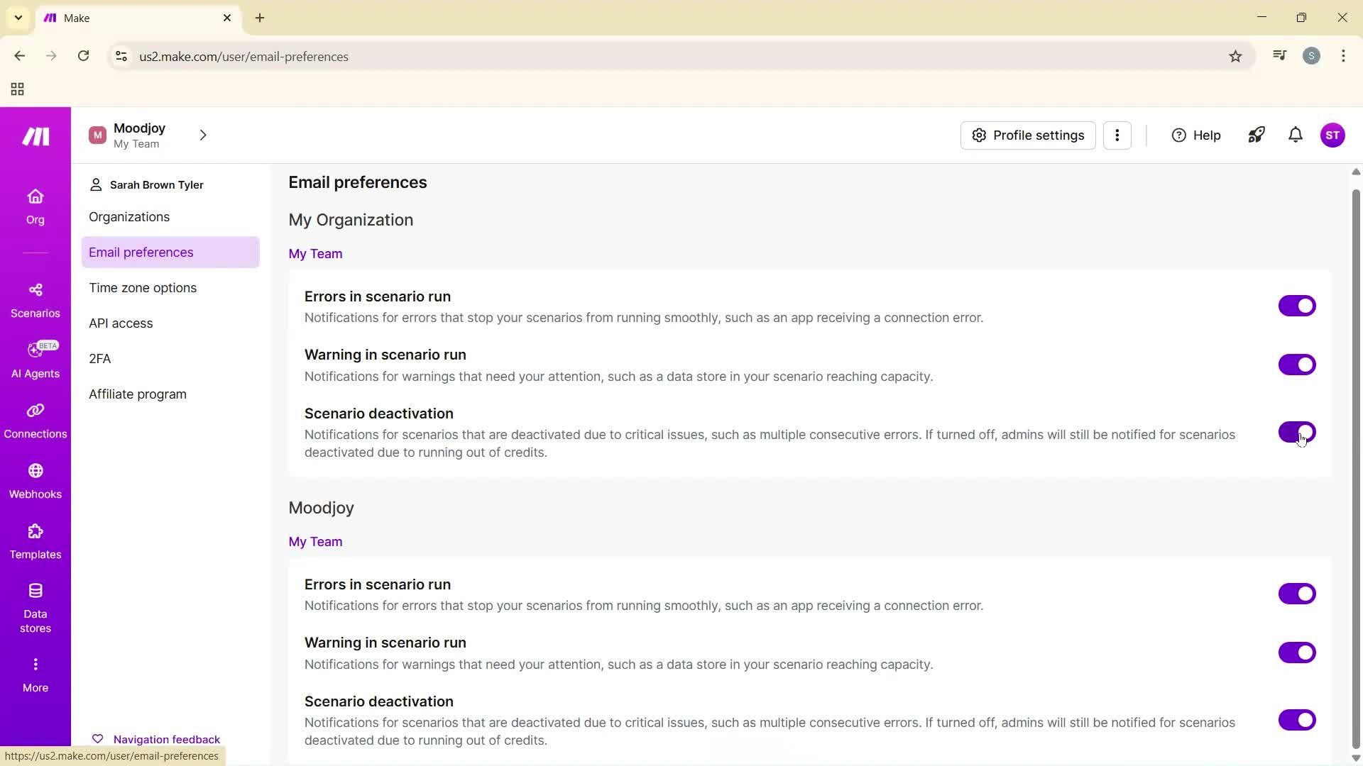 Updating your profile screenshot