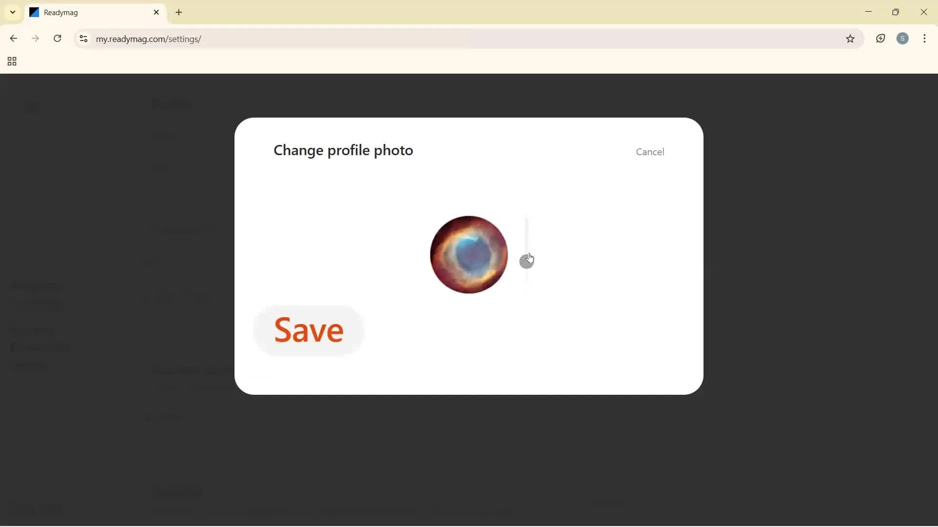 Updating your profile screenshot