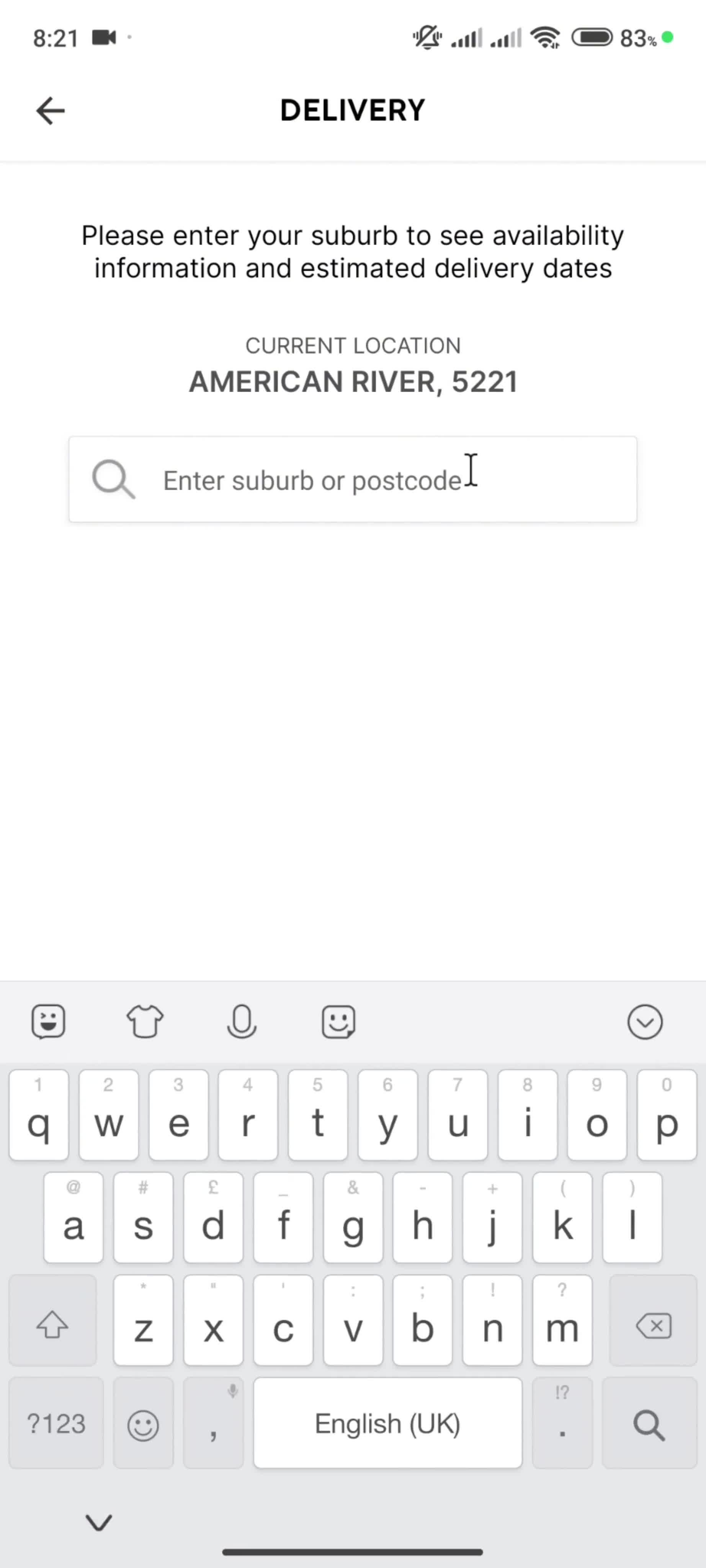 Updating delivery address on Target video thumbnail