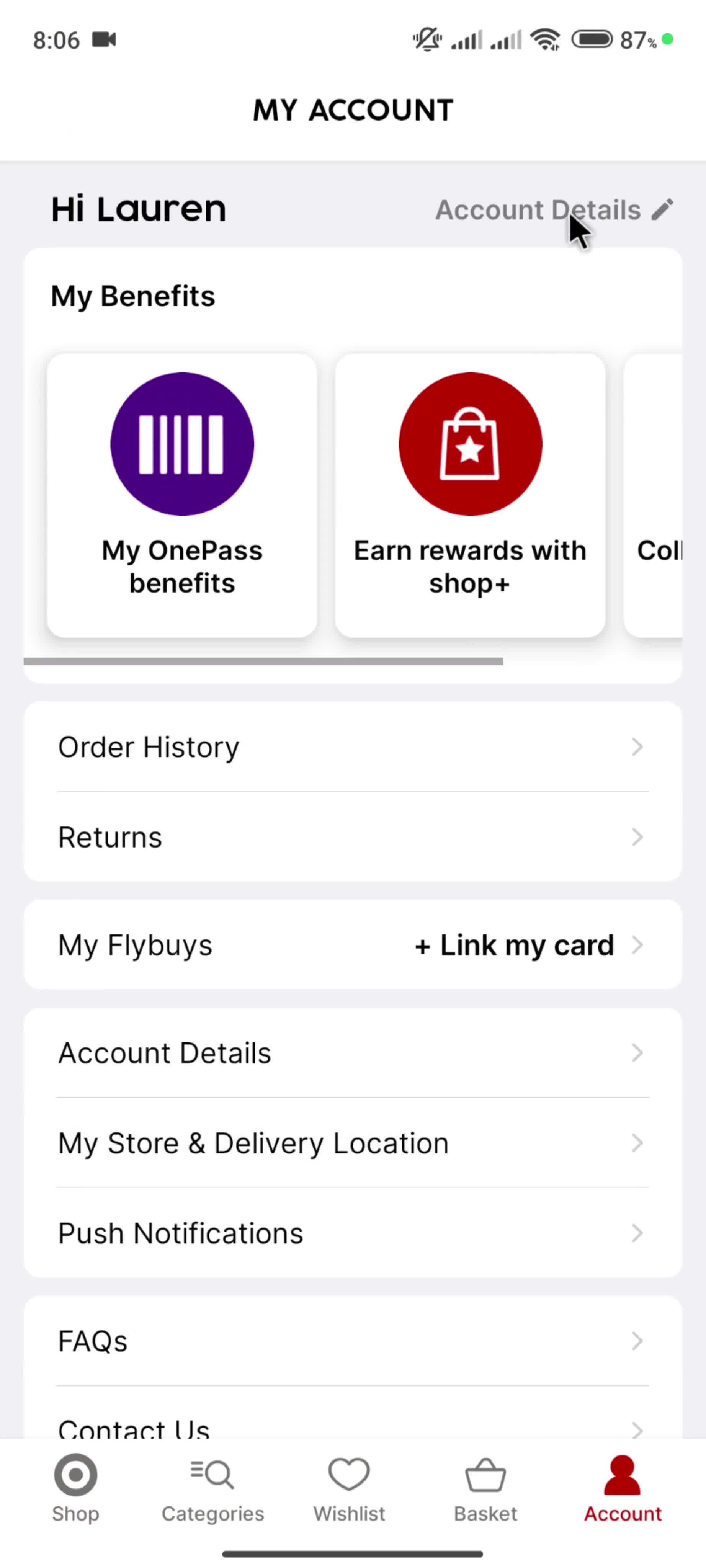 Changing password on Target video thumbnail