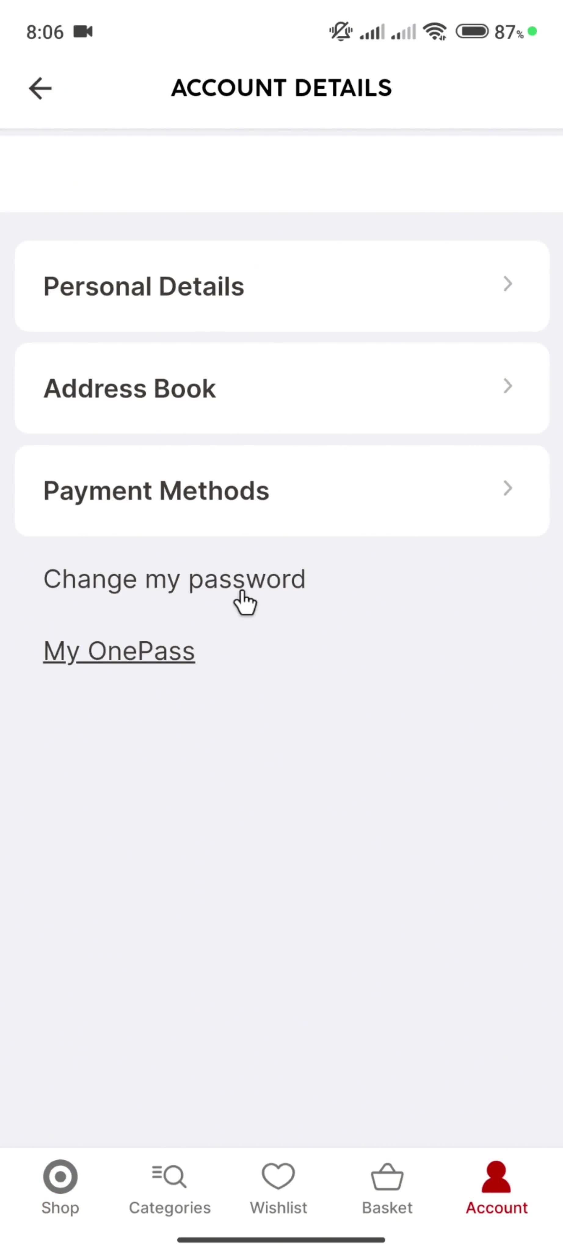 Changing password on Target video thumbnail