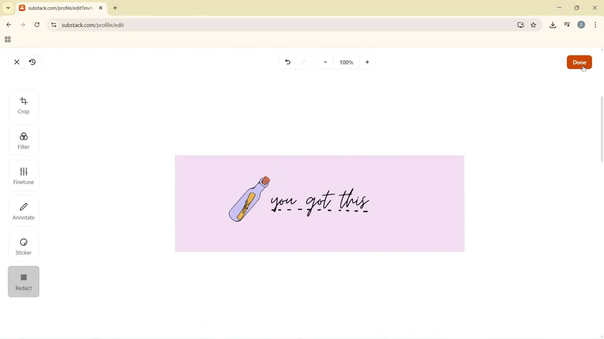 Updating your profile screenshot