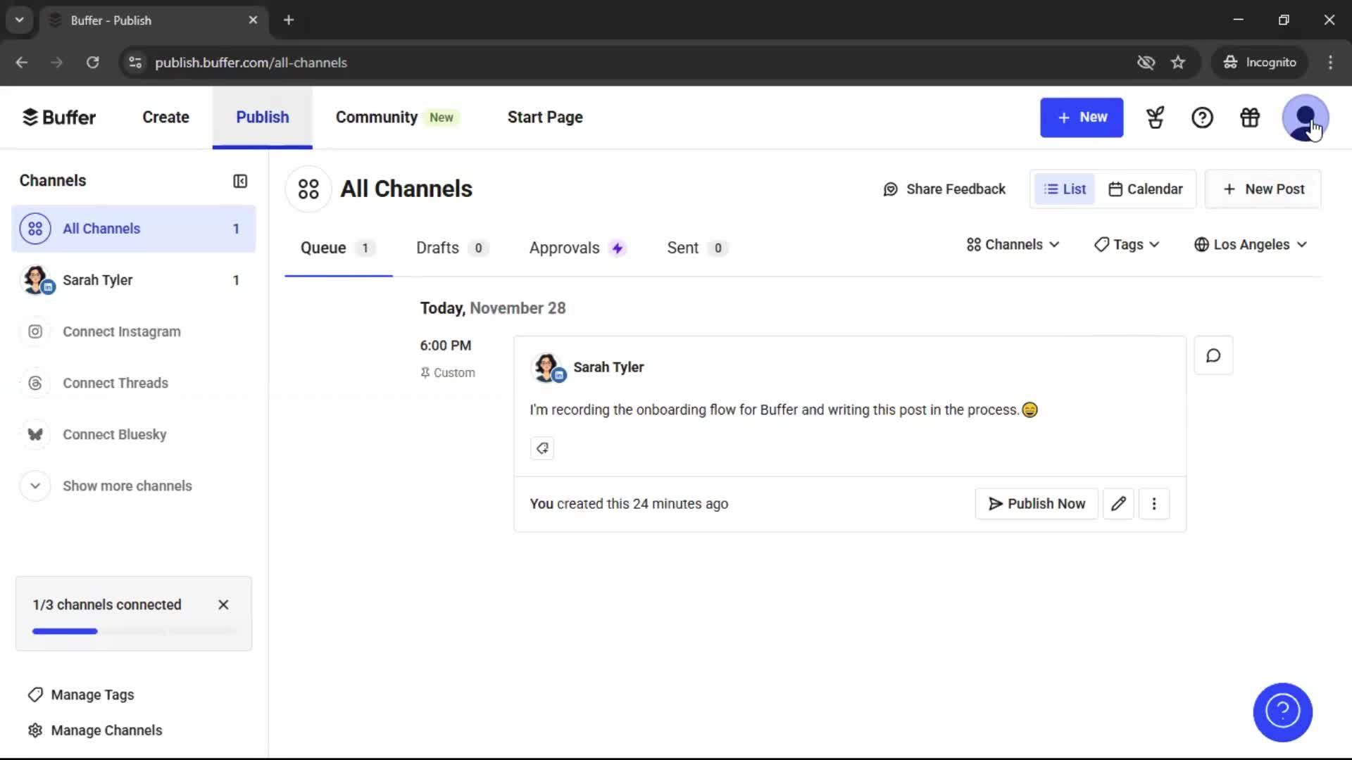Updating your profile on Buffer video thumbnail
