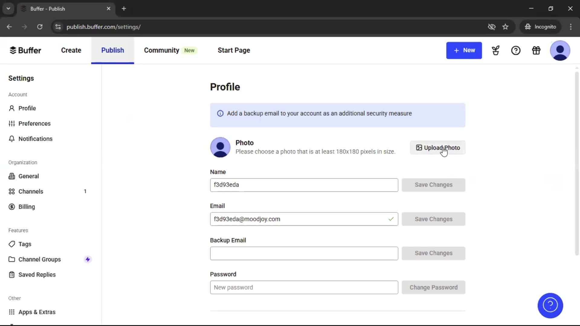 Updating your profile on Buffer video thumbnail