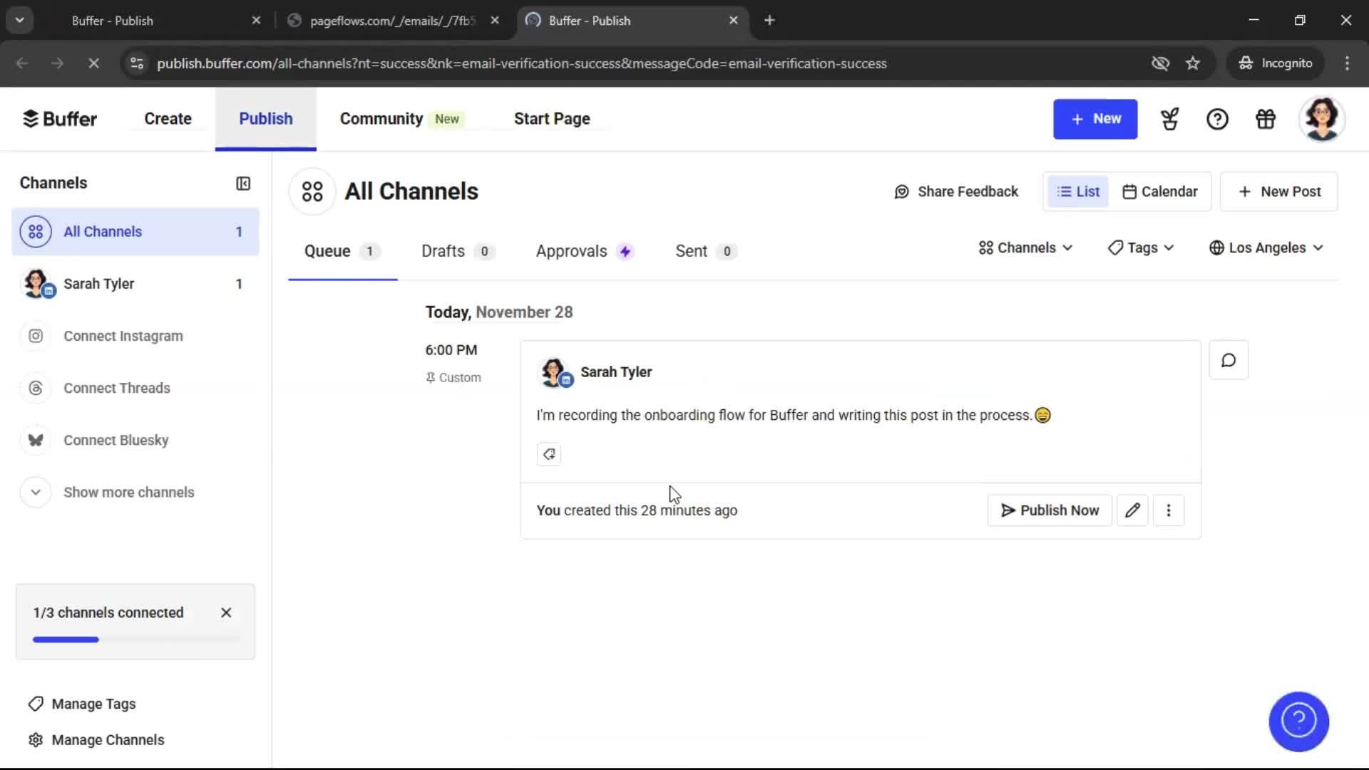 Updating your profile screenshot