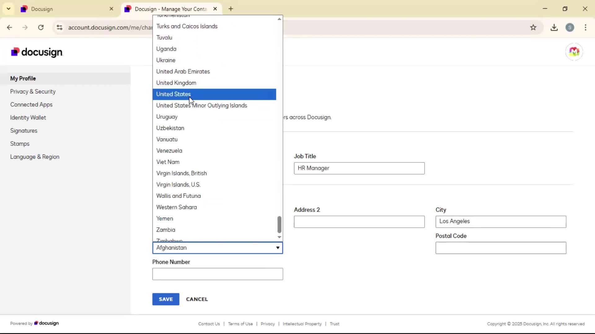Updating your profile on Docusign video thumbnail