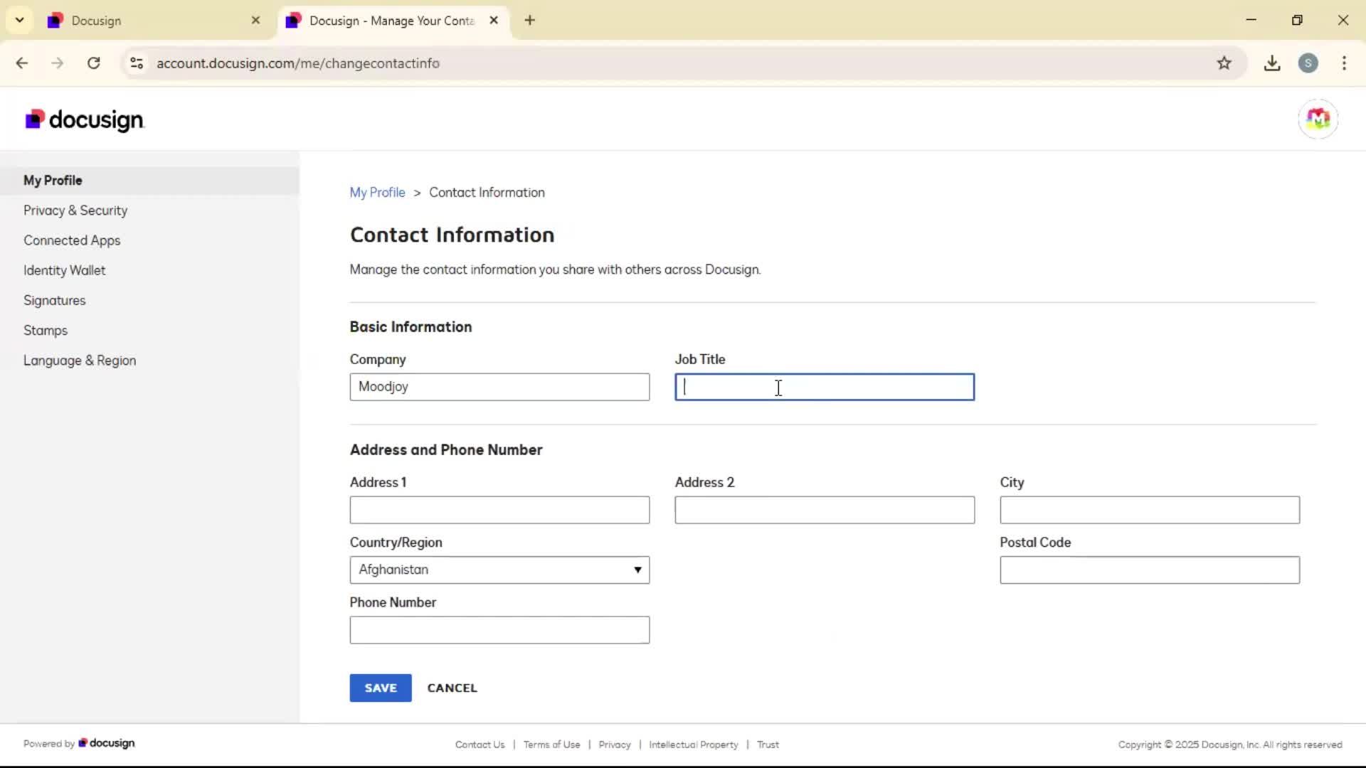 Updating your profile on Docusign video thumbnail