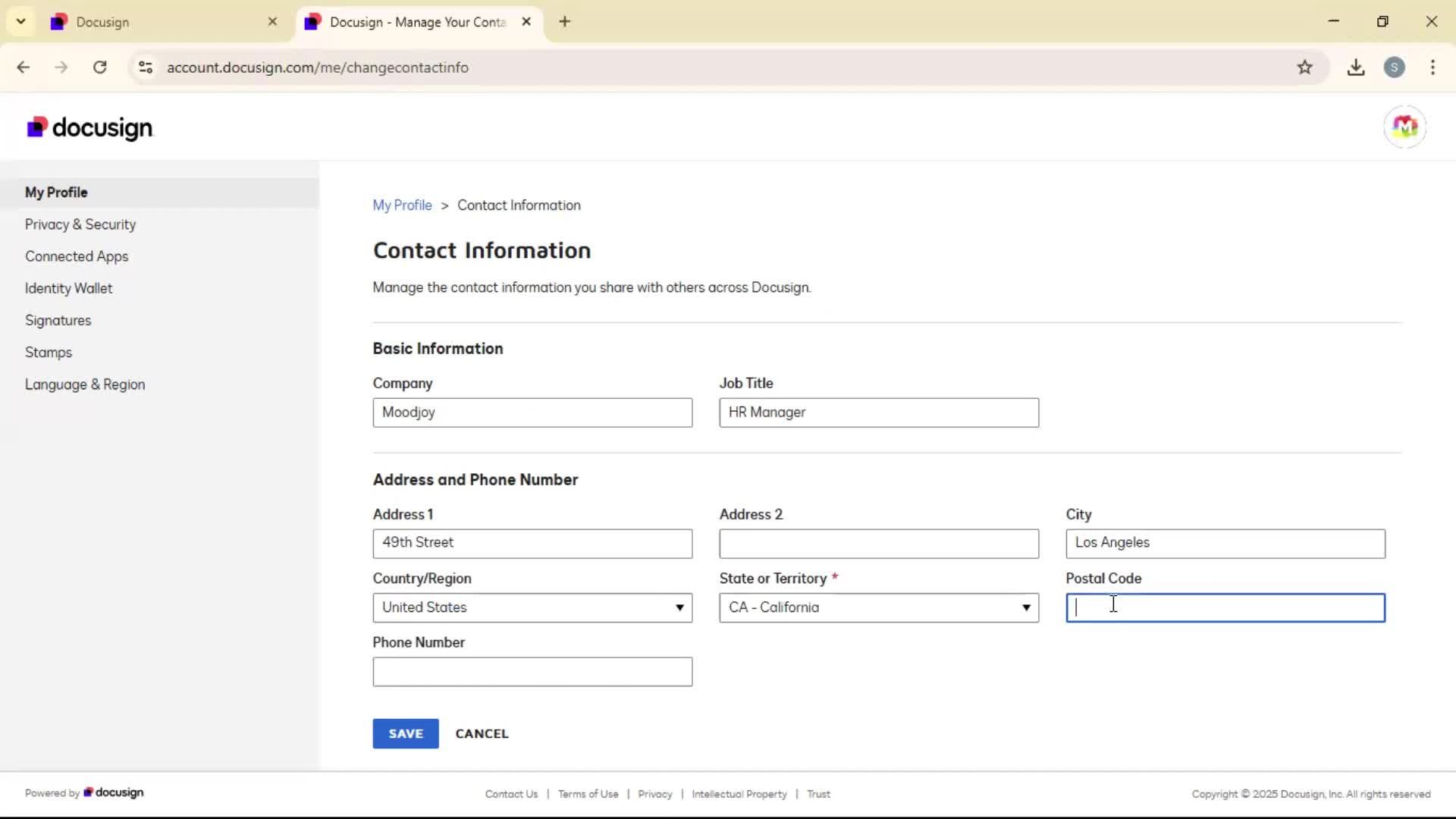 Updating your profile on Docusign video thumbnail