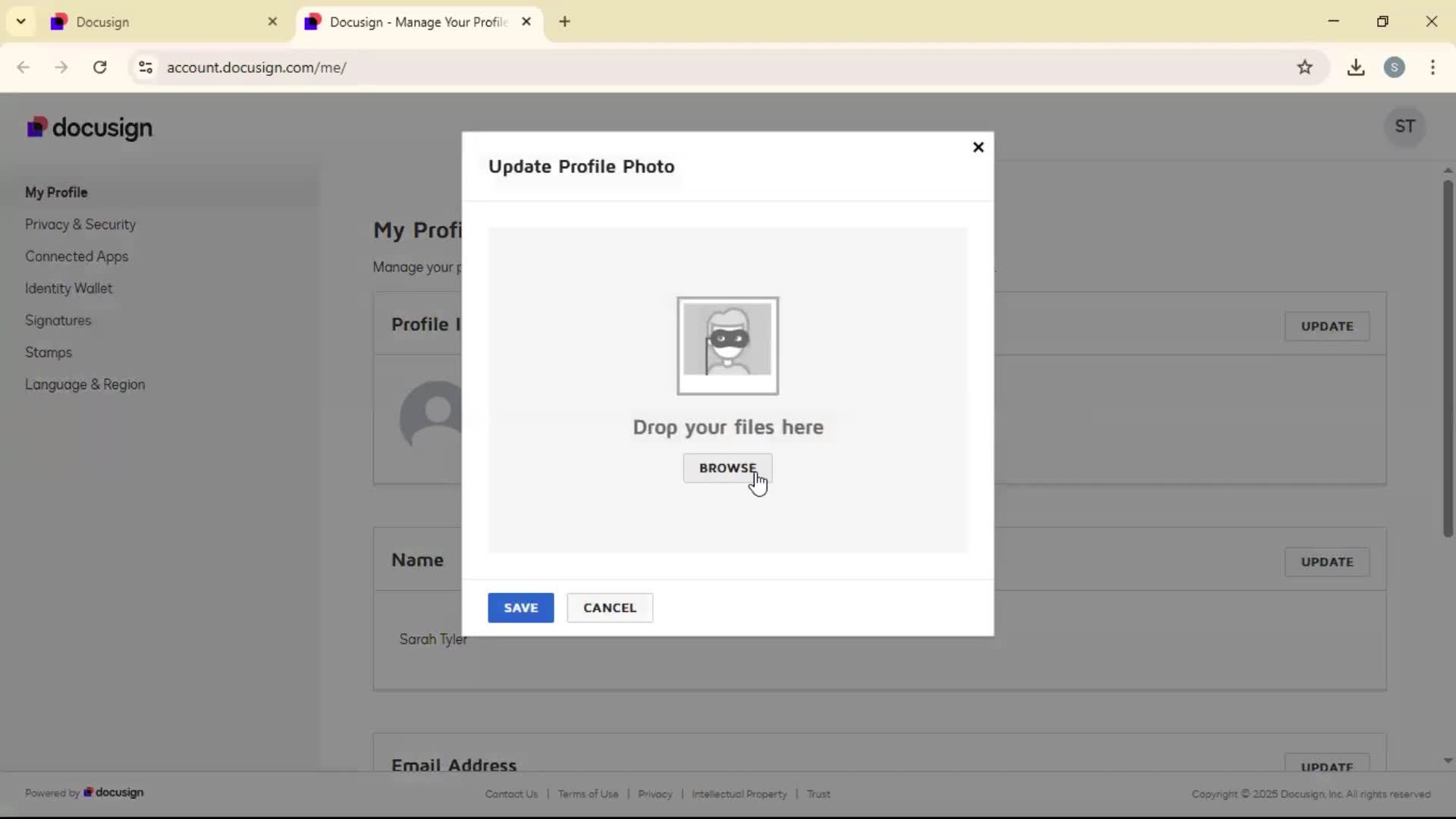 Updating your profile on Docusign video thumbnail