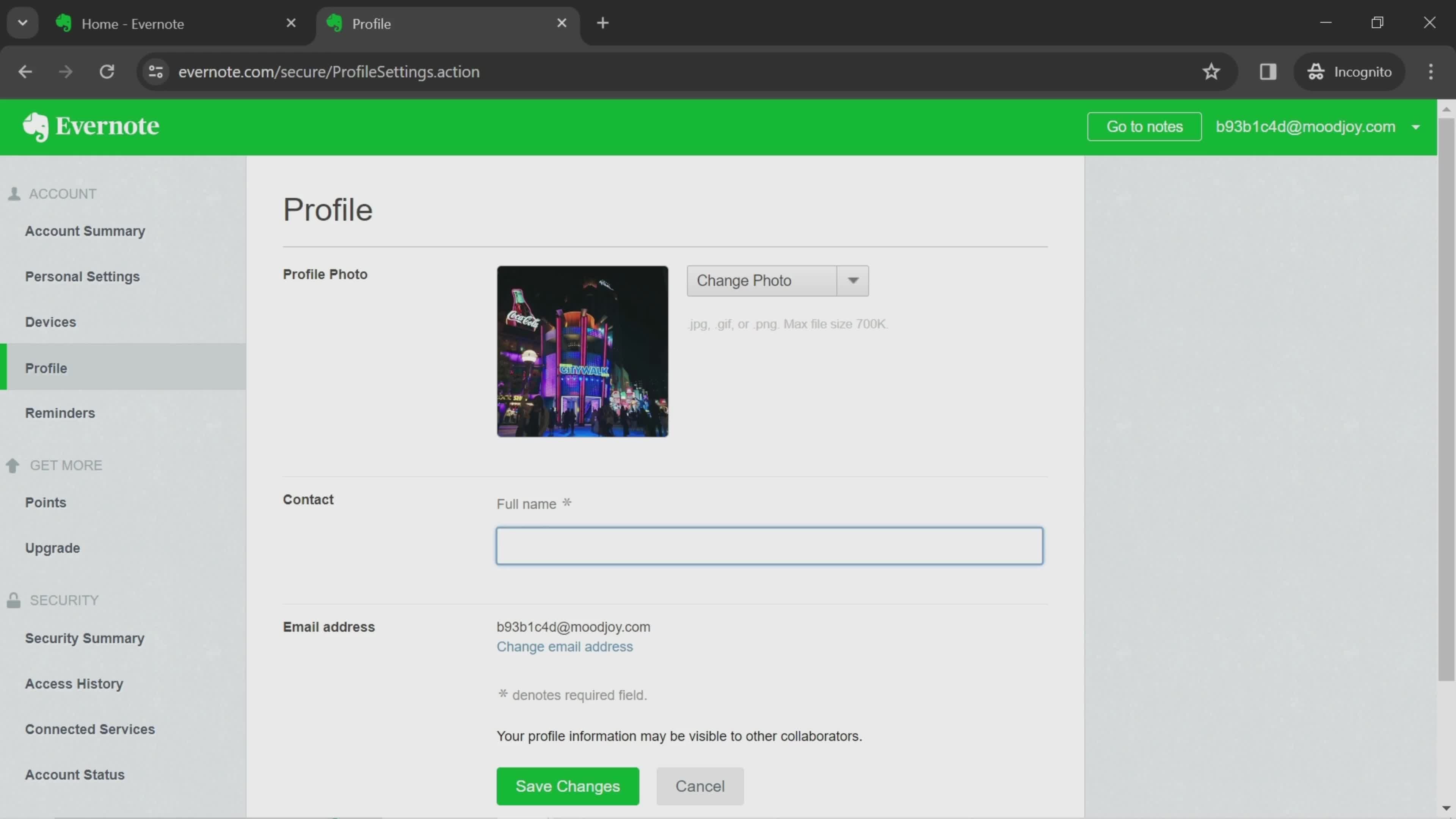 Updating your profile on Evernote video thumbnail