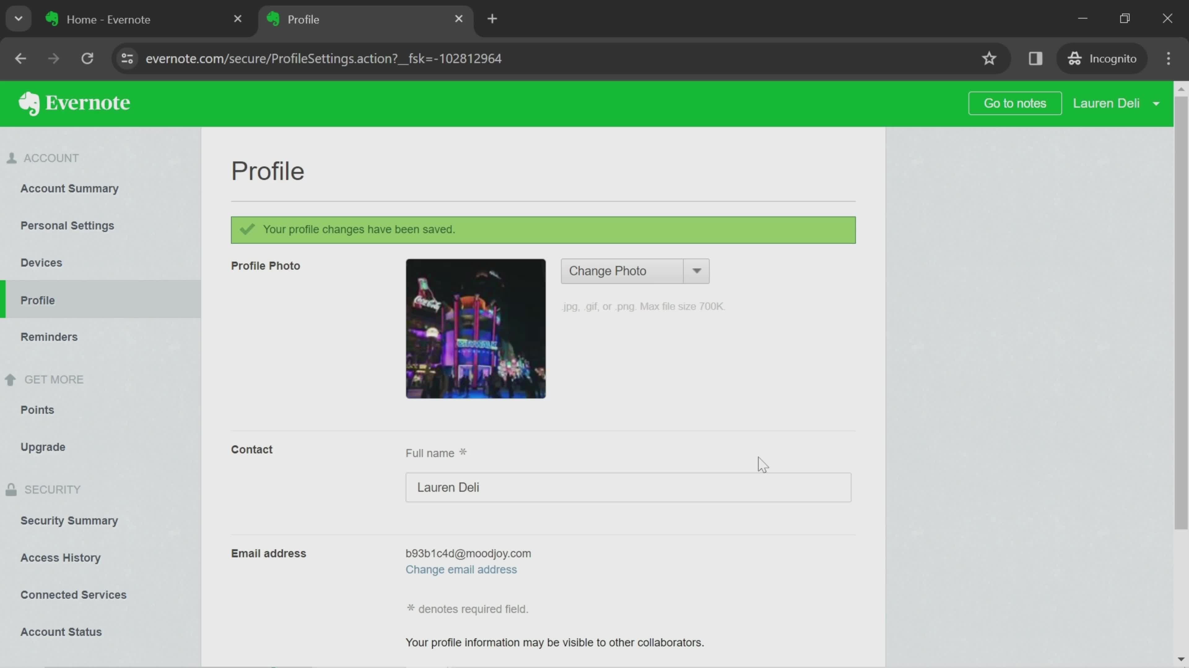 Updating your profile on Evernote video thumbnail