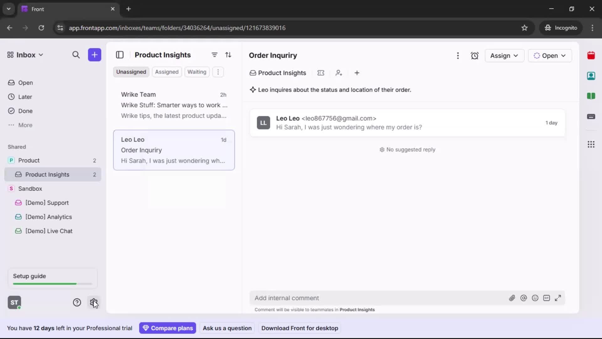 Updating your profile screenshot