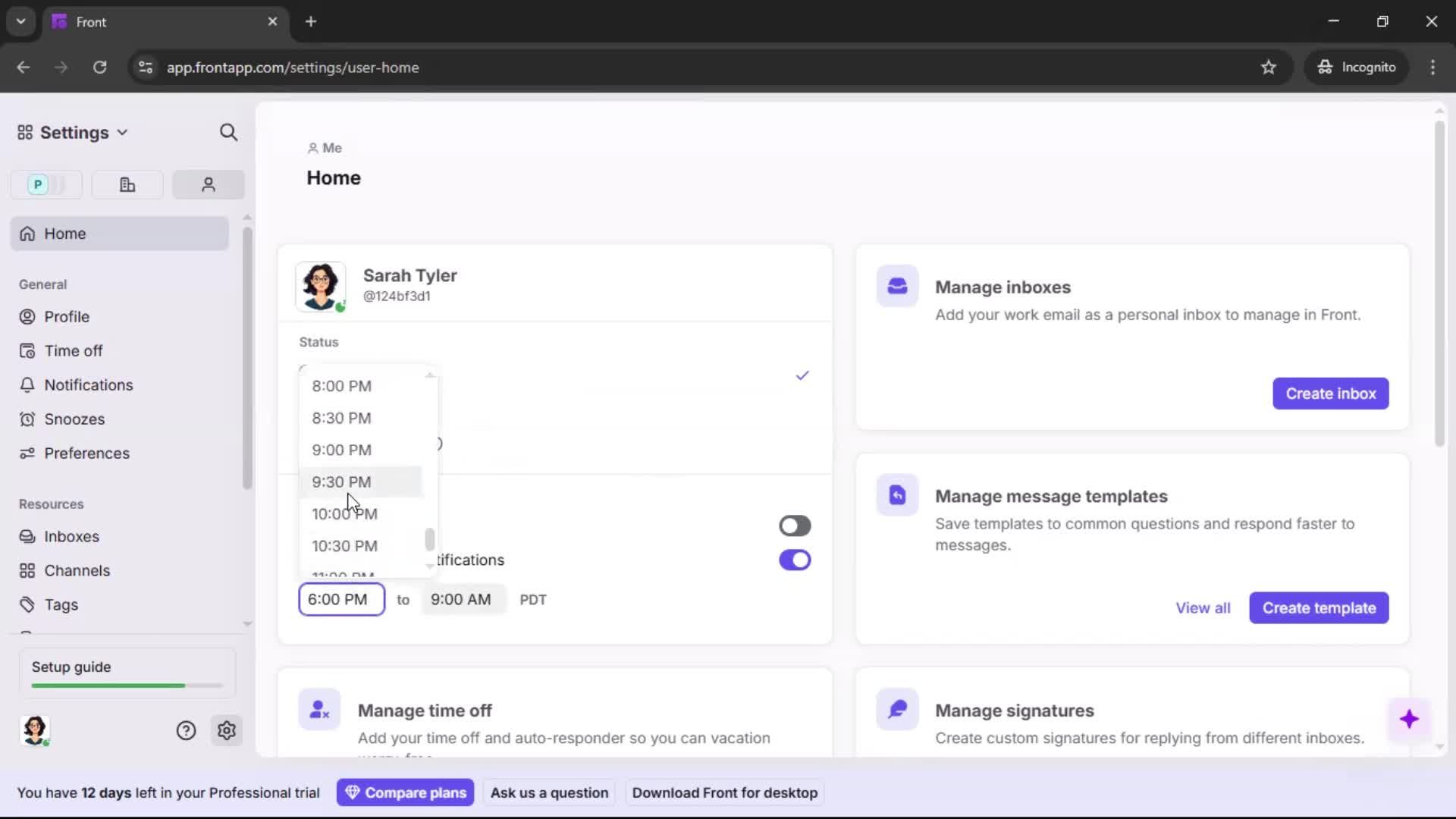 Updating your profile screenshot