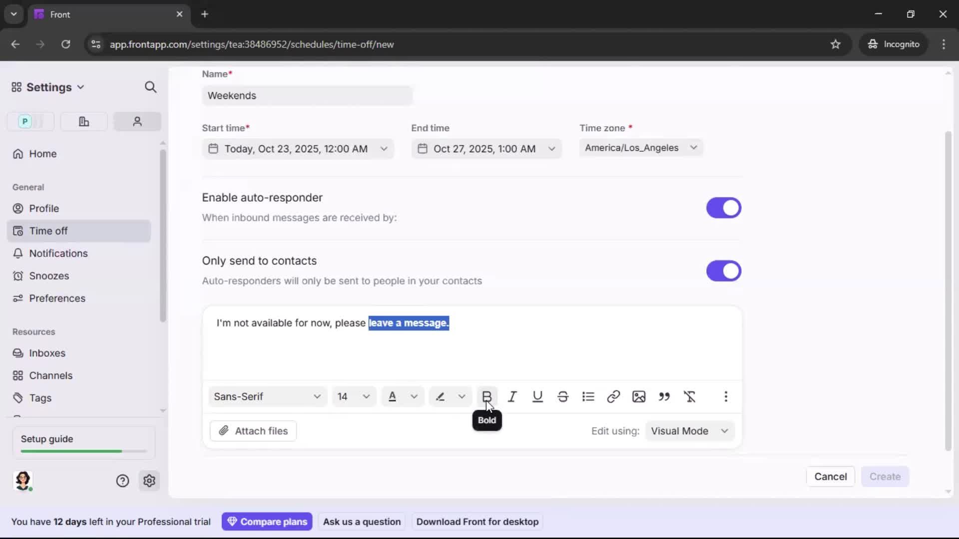 Updating your profile screenshot
