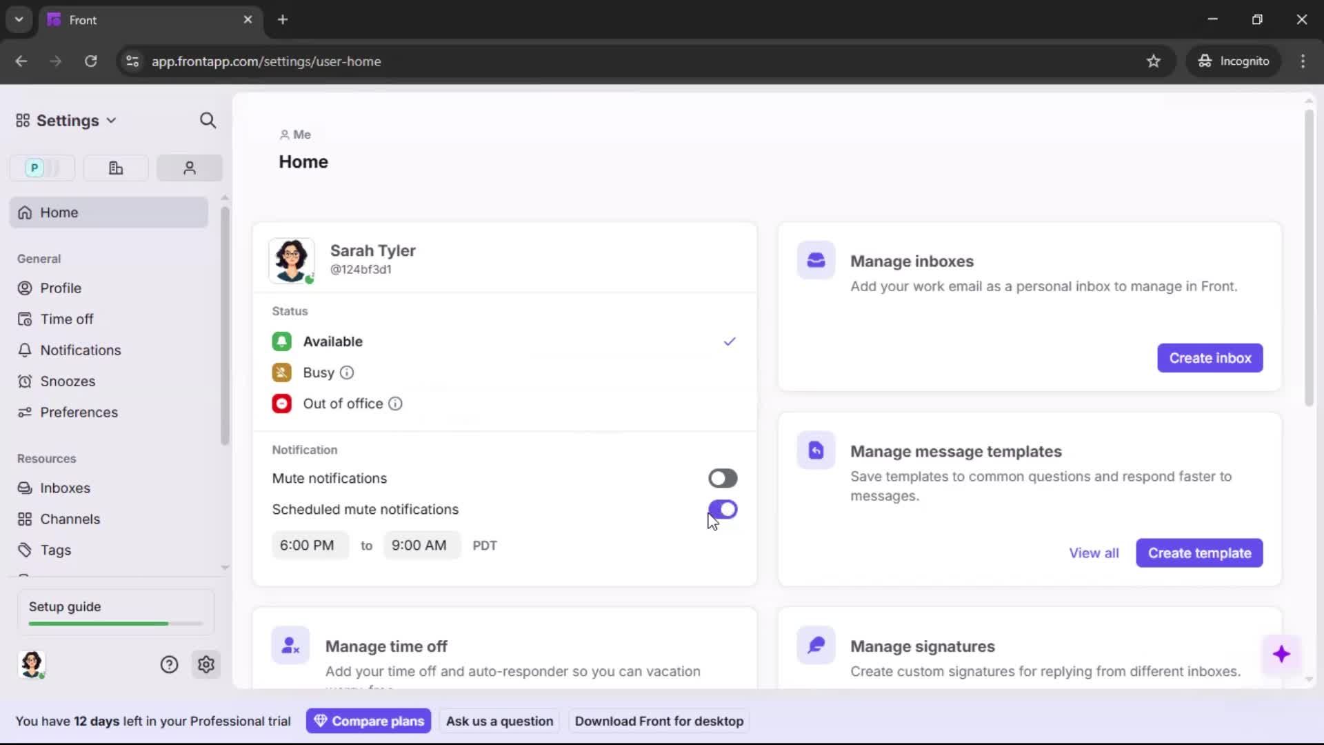 Updating your profile screenshot