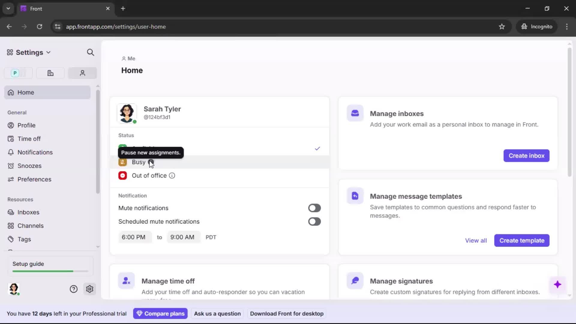 Updating your profile screenshot