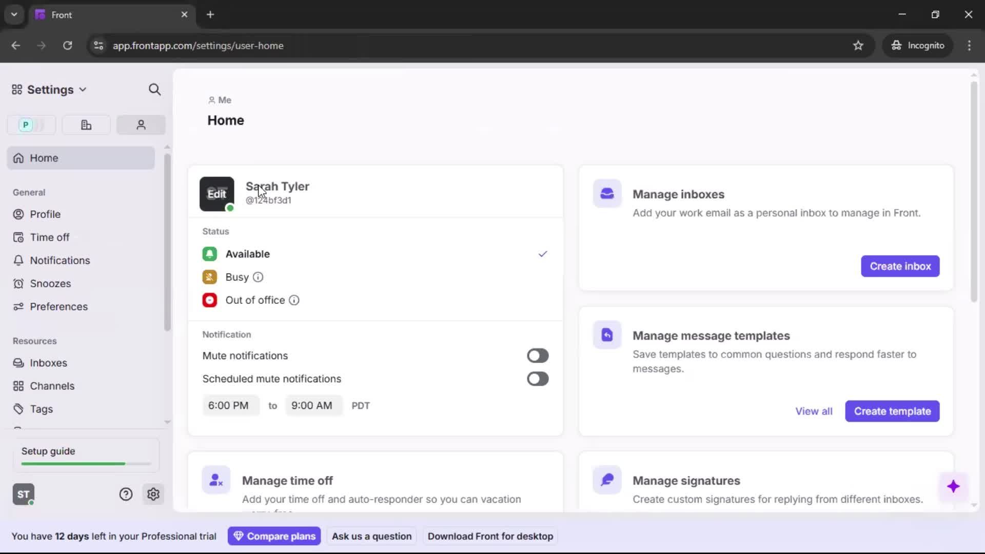 Updating your profile screenshot