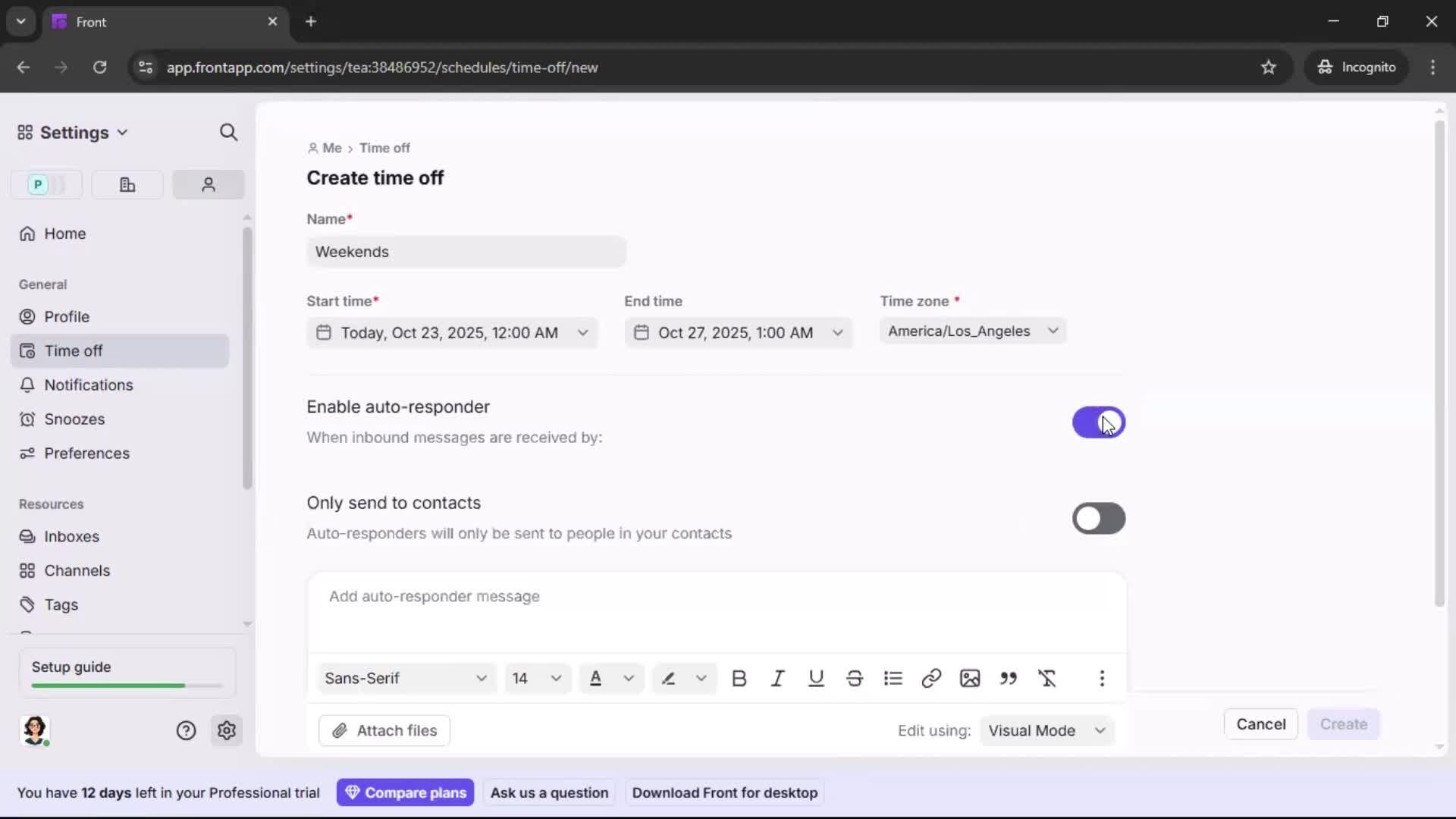 Updating your profile screenshot