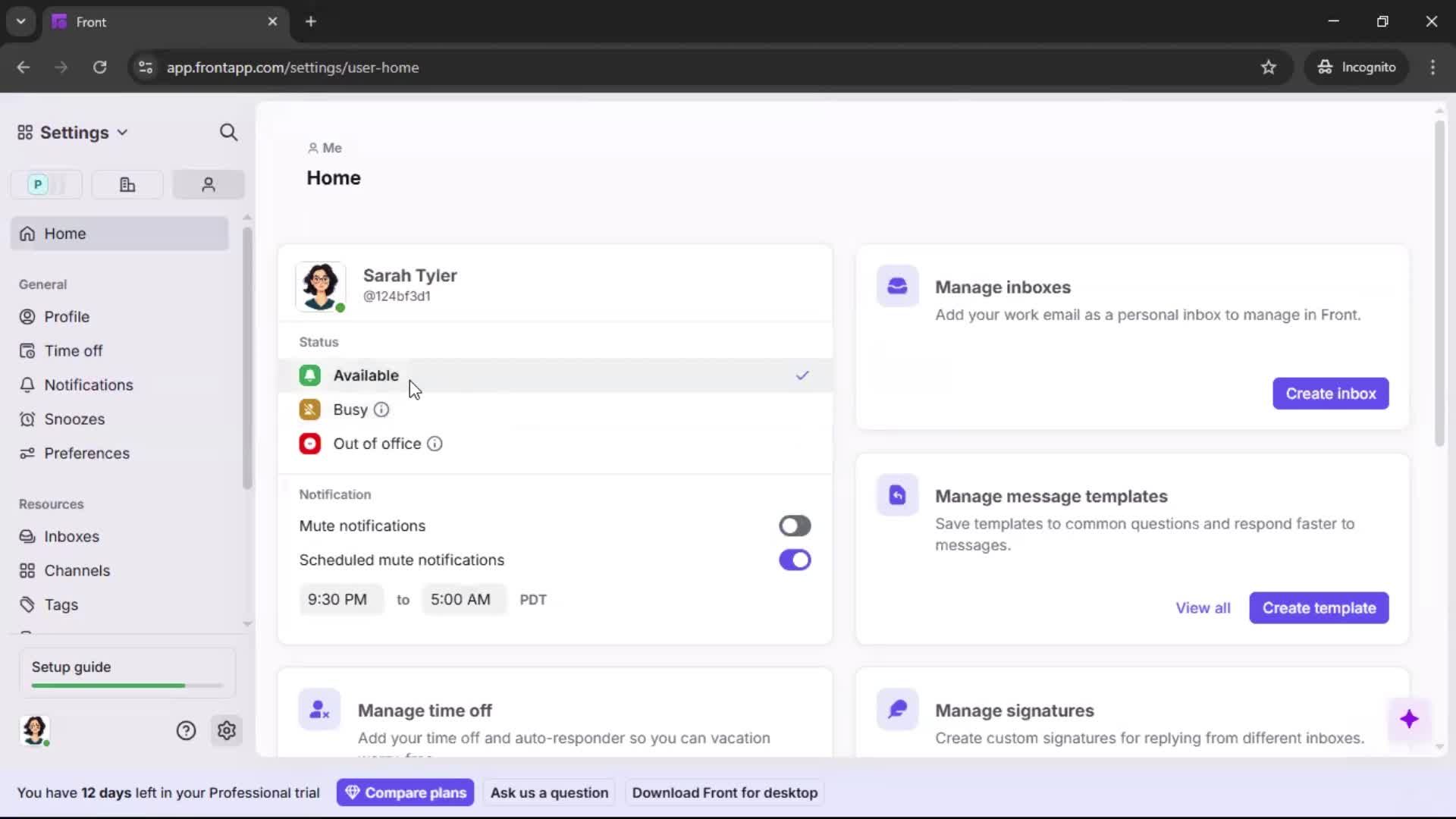Updating your profile screenshot