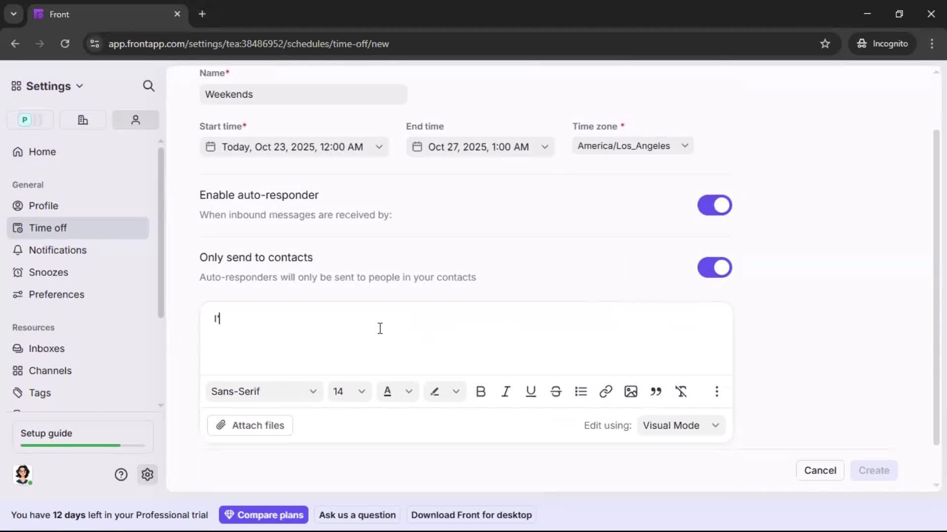 Updating your profile screenshot