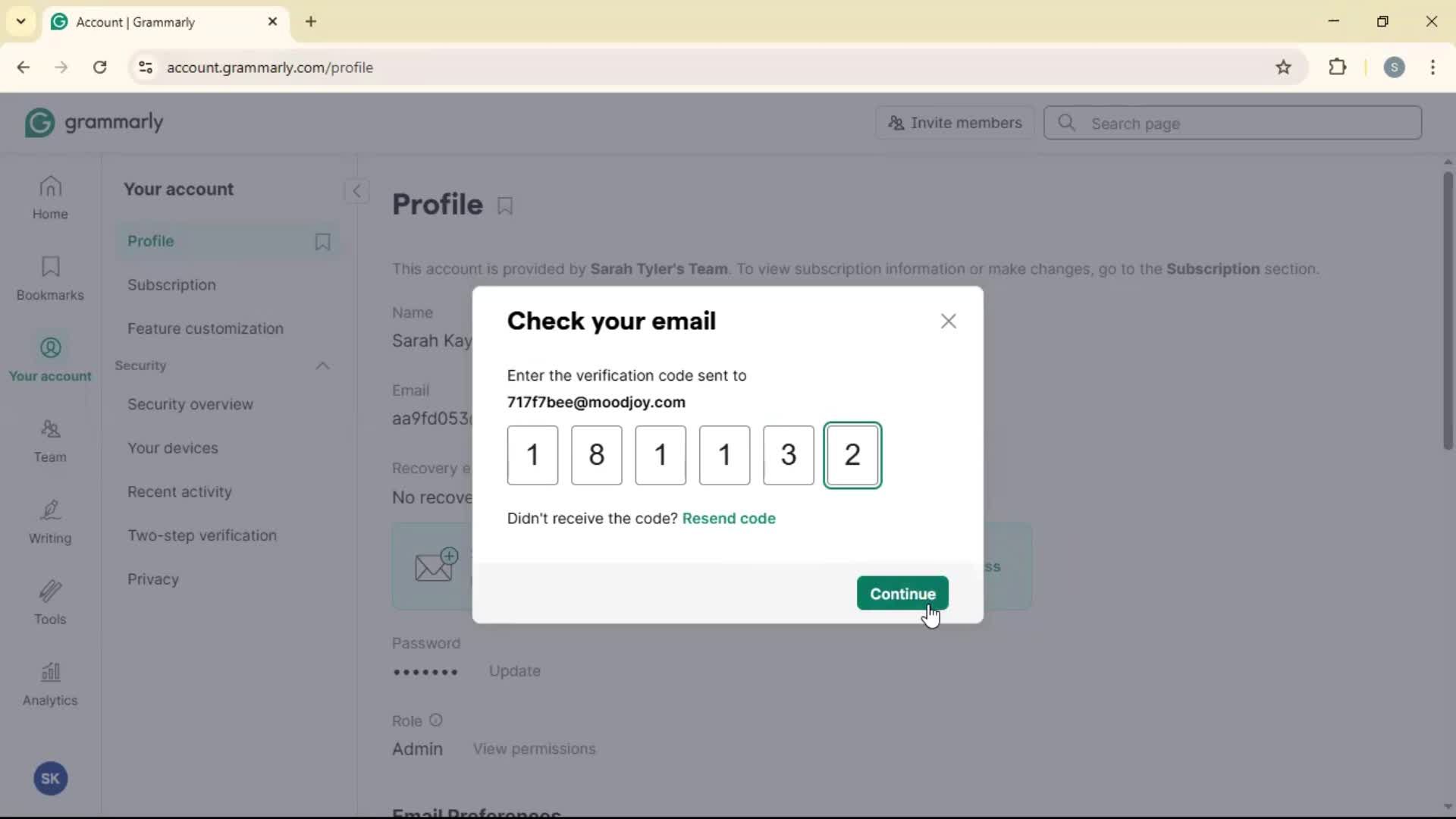 Updating your profile screenshot