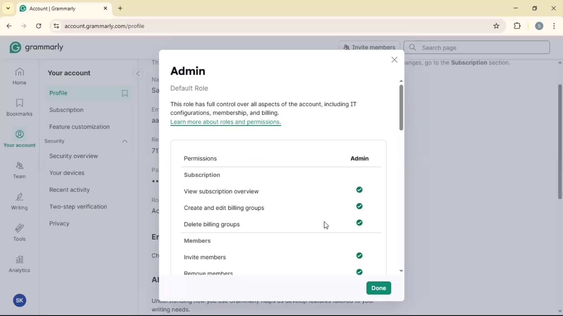 Updating your profile screenshot
