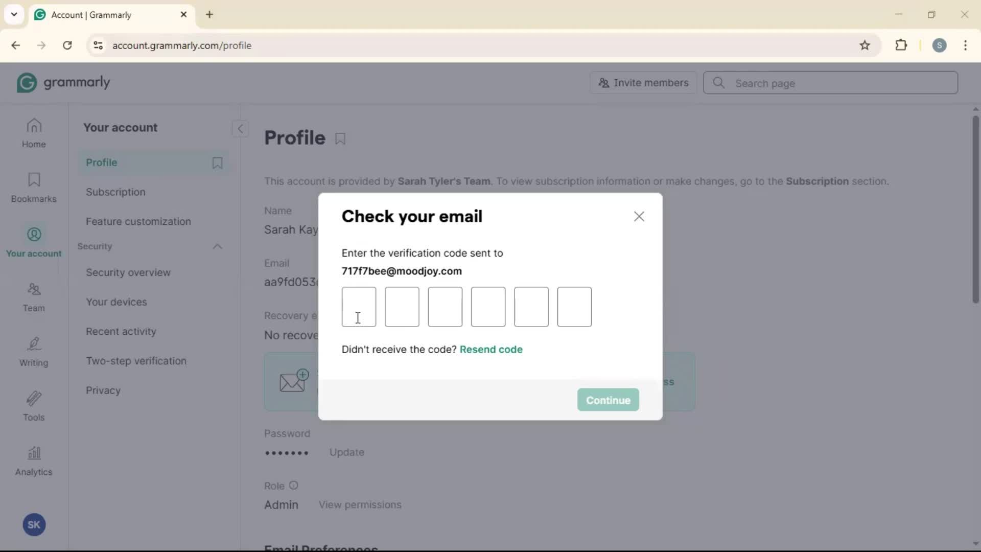 Updating your profile screenshot
