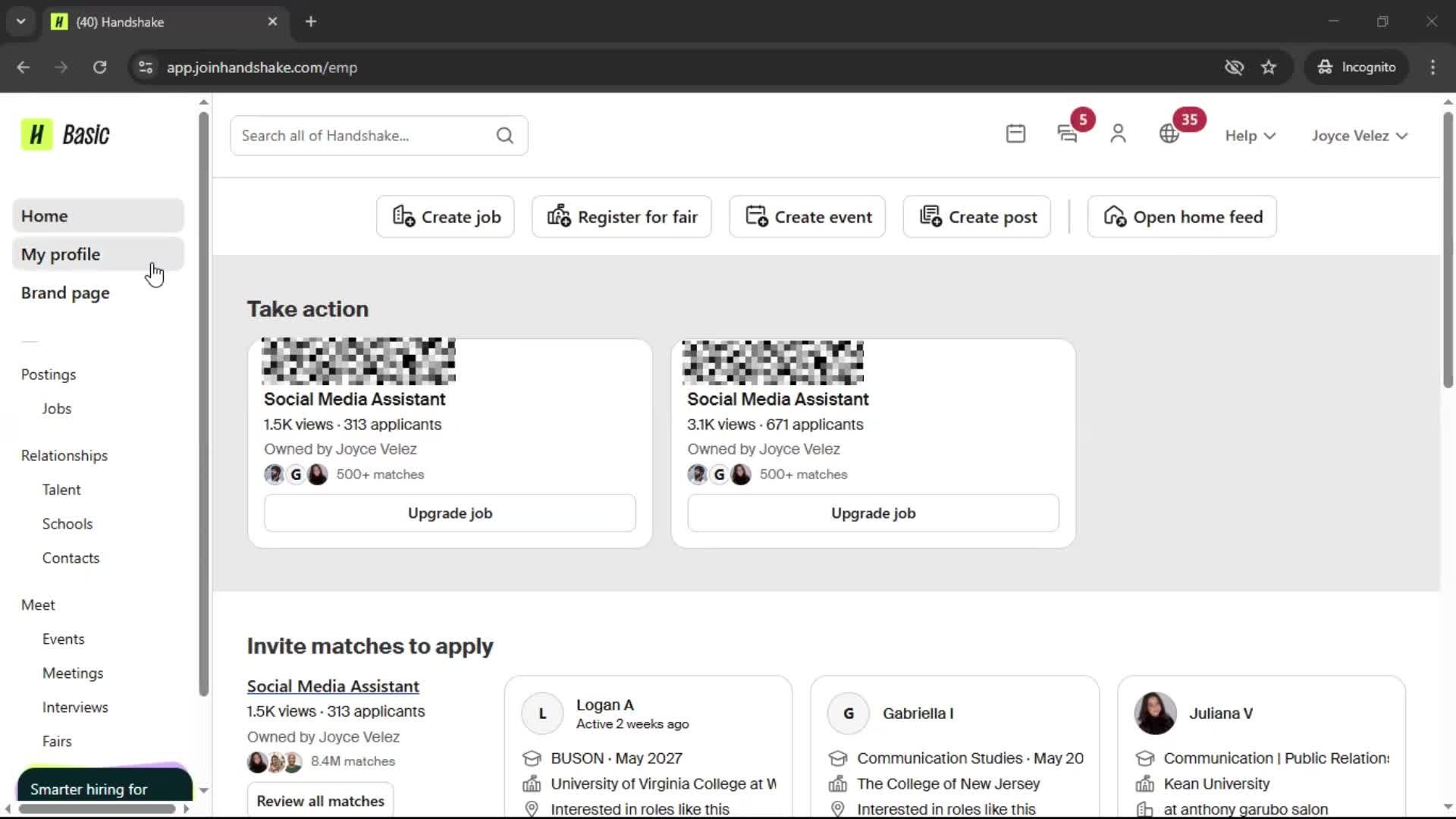 Updating your profile on Handshake video thumbnail