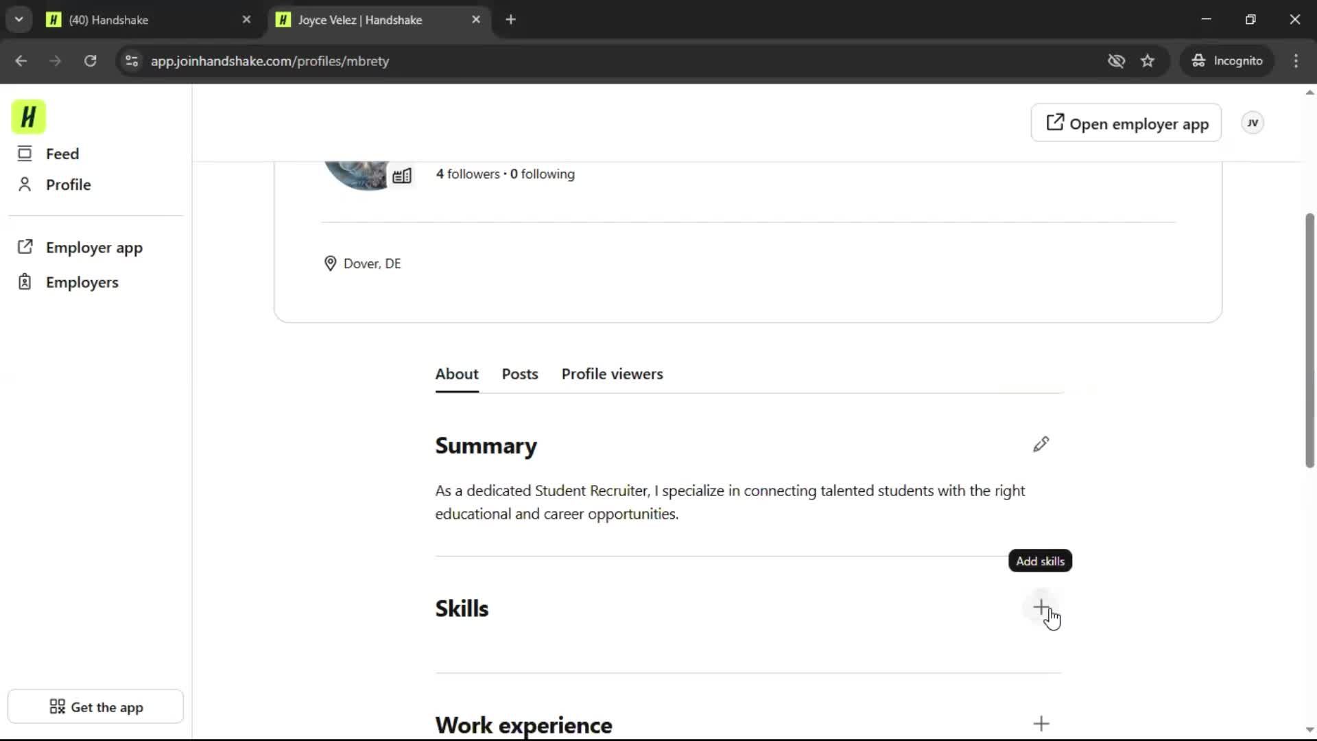 Updating your profile screenshot