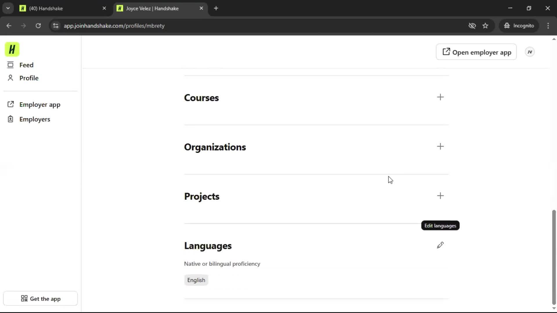Updating your profile screenshot