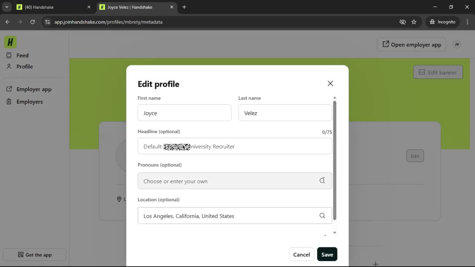 Updating your profile on Handshake video thumbnail