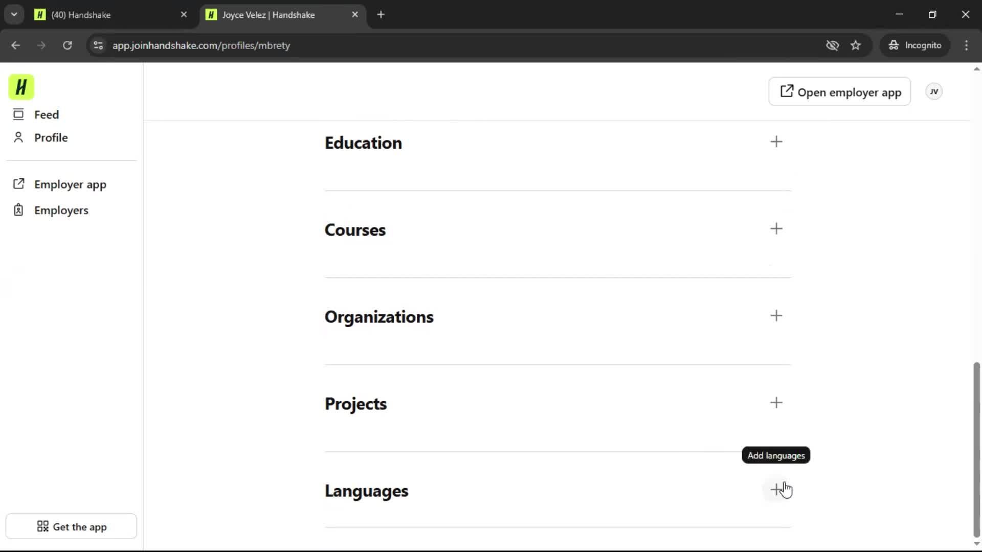 Updating your profile screenshot