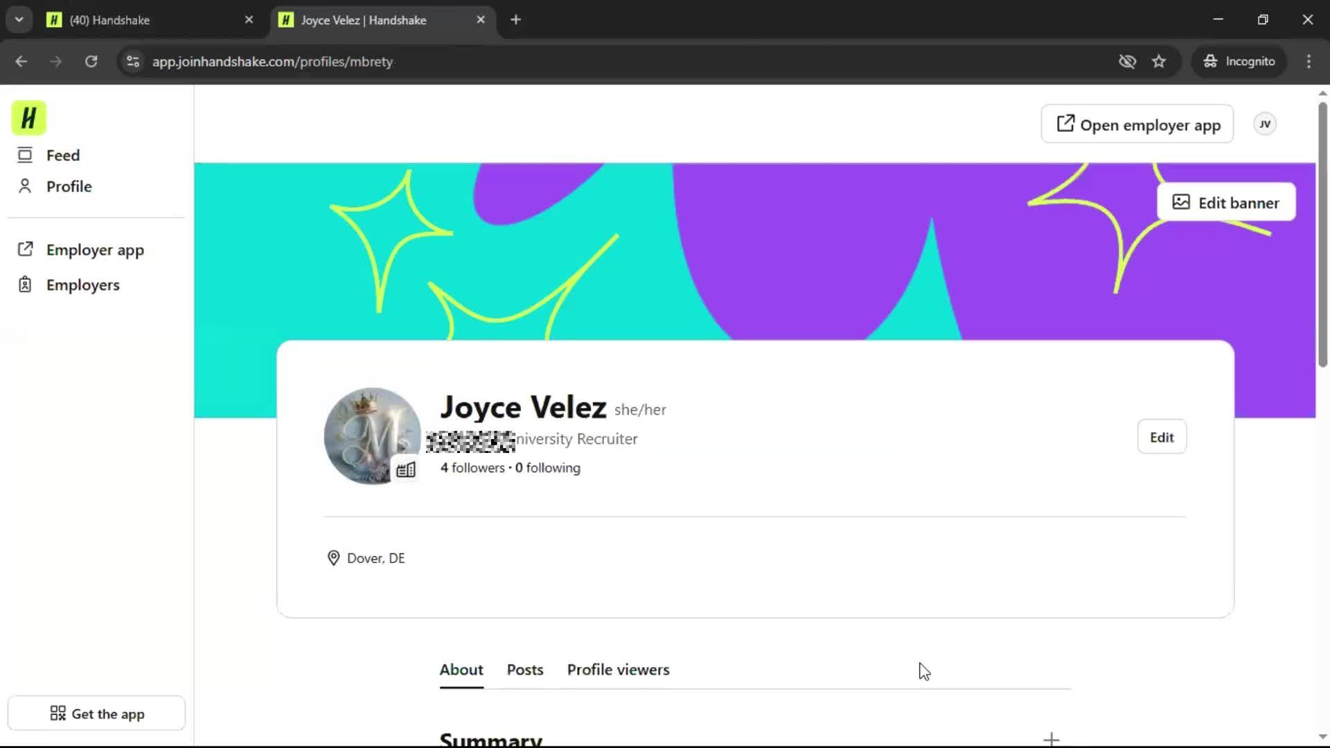 Updating your profile screenshot