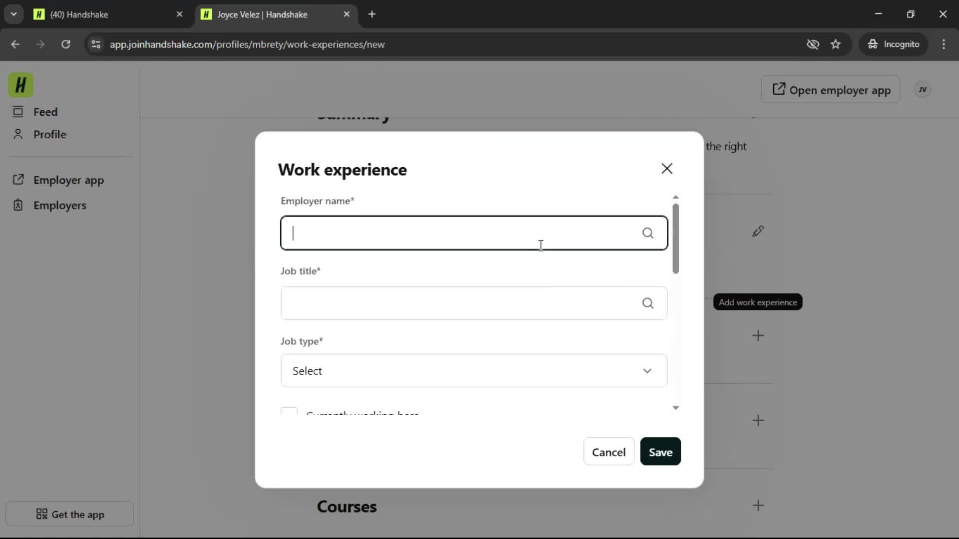 Updating your profile screenshot
