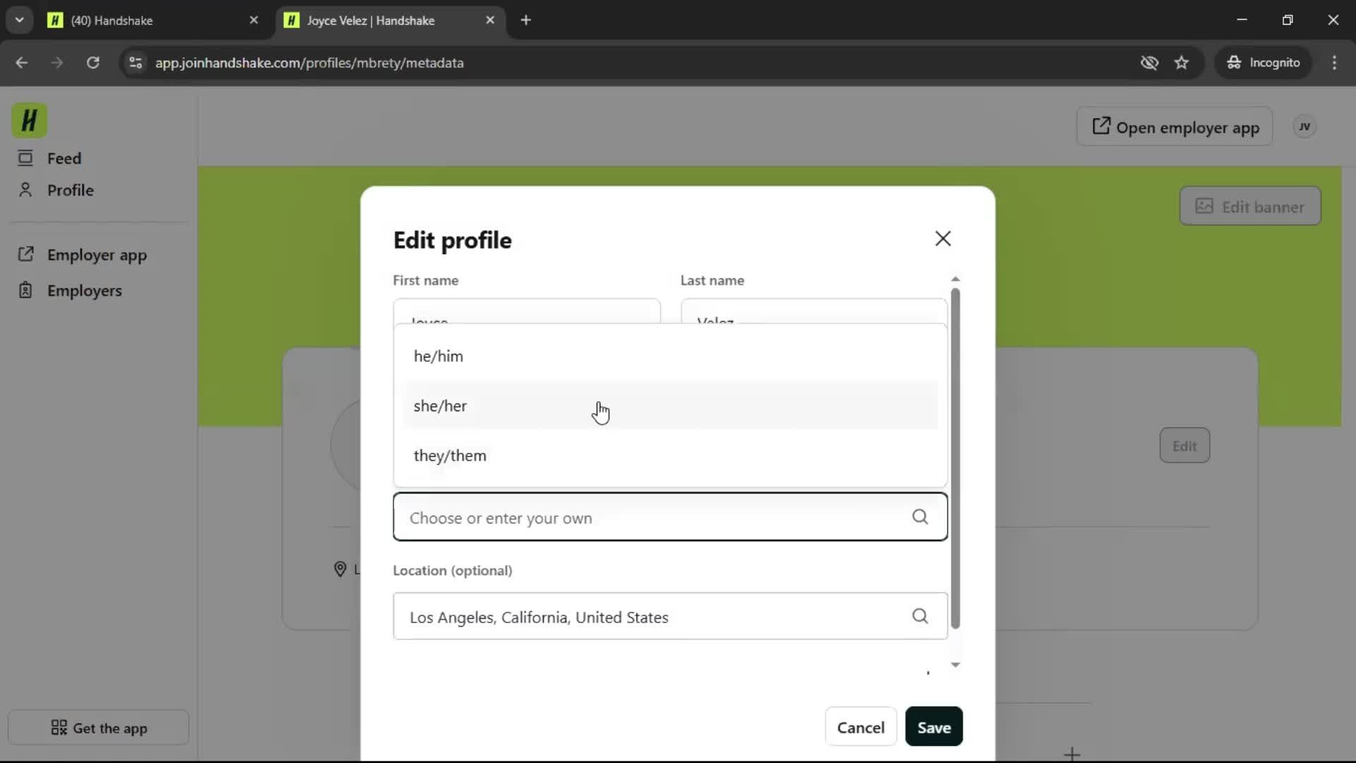 Updating your profile on Handshake video thumbnail