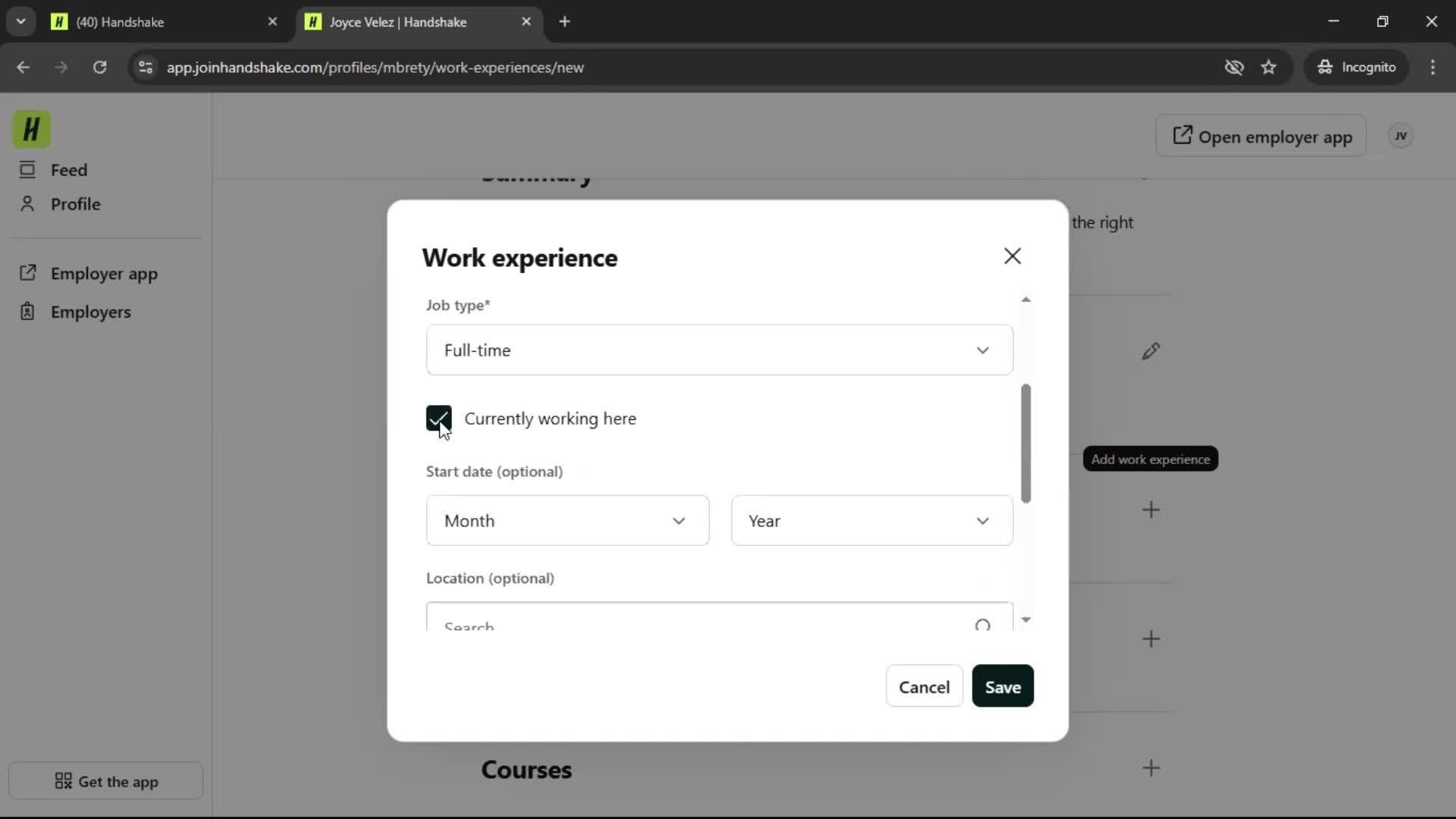 Updating your profile screenshot