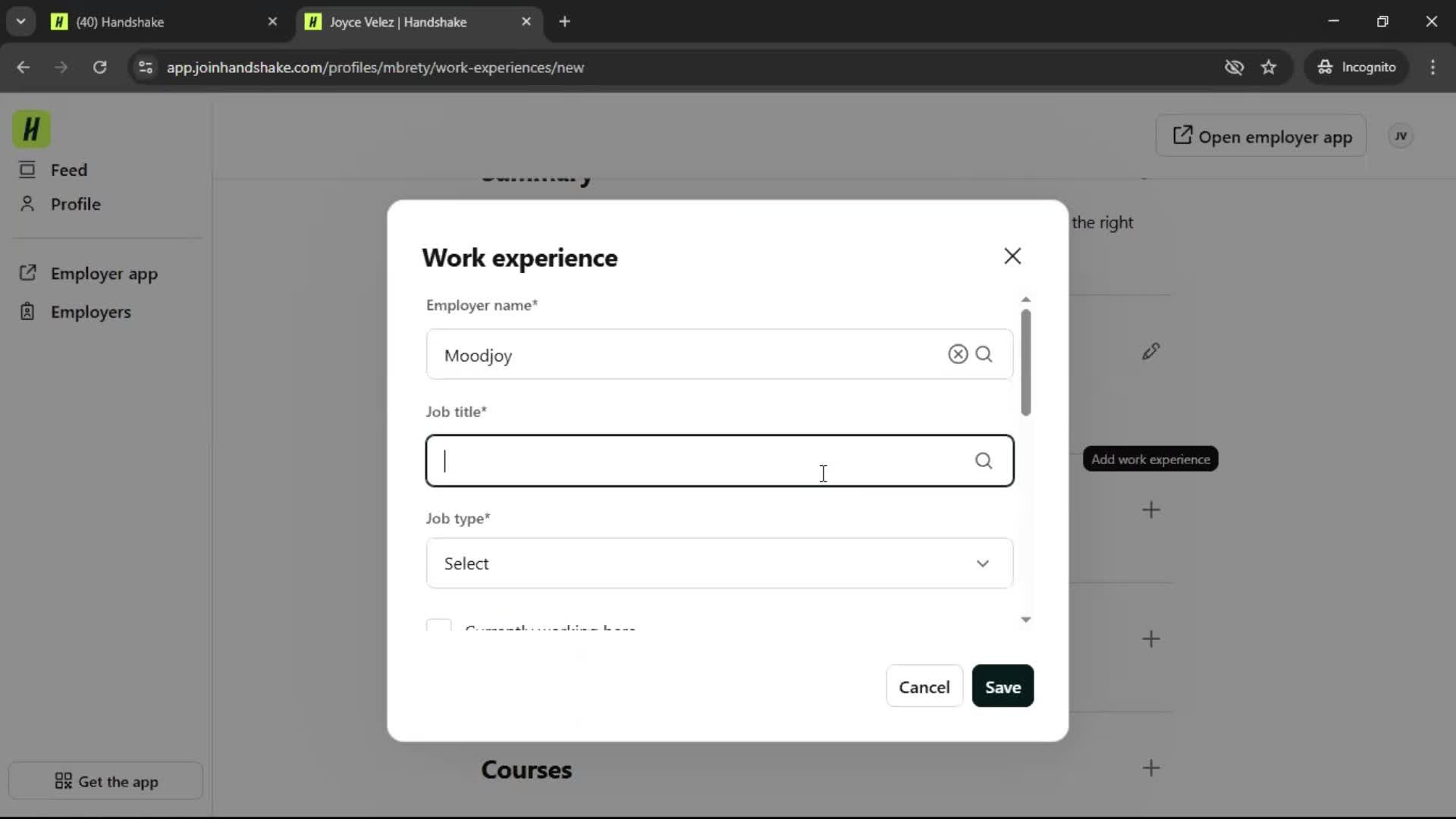 Updating your profile screenshot
