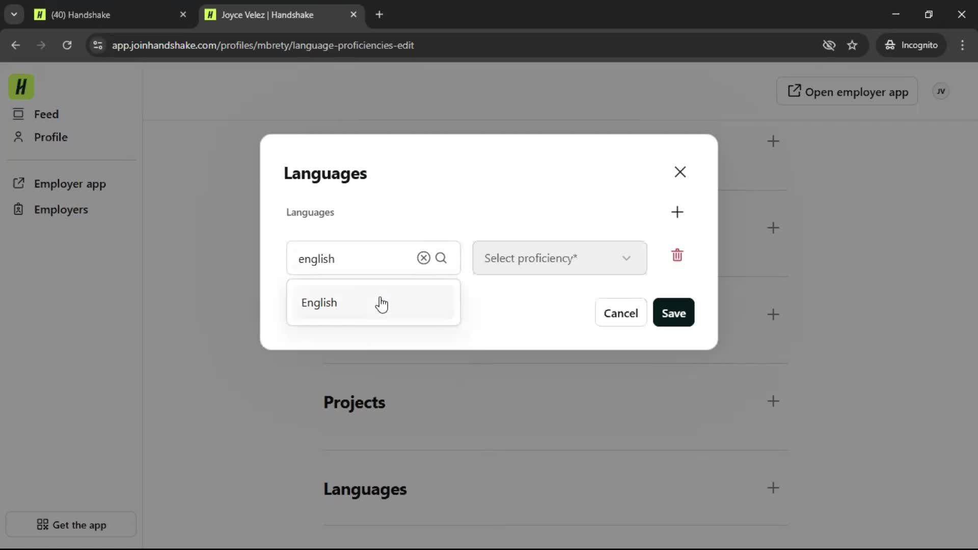 Updating your profile screenshot
