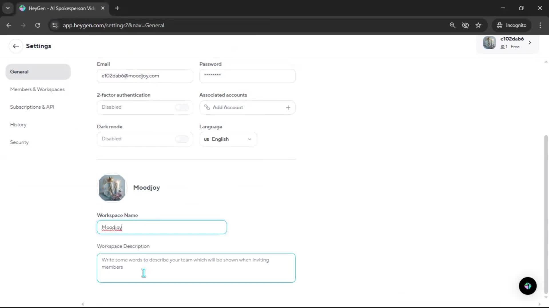 Updating your profile screenshot