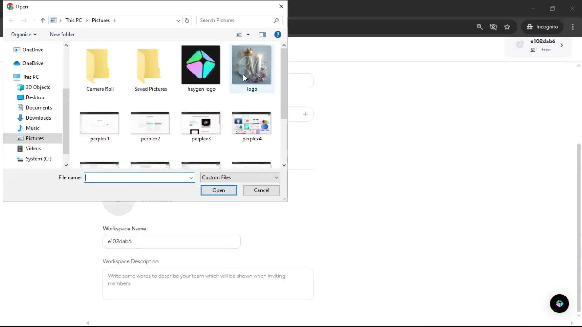 Updating your profile screenshot