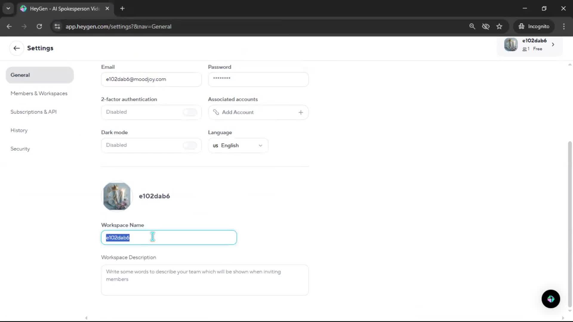 Updating your profile screenshot