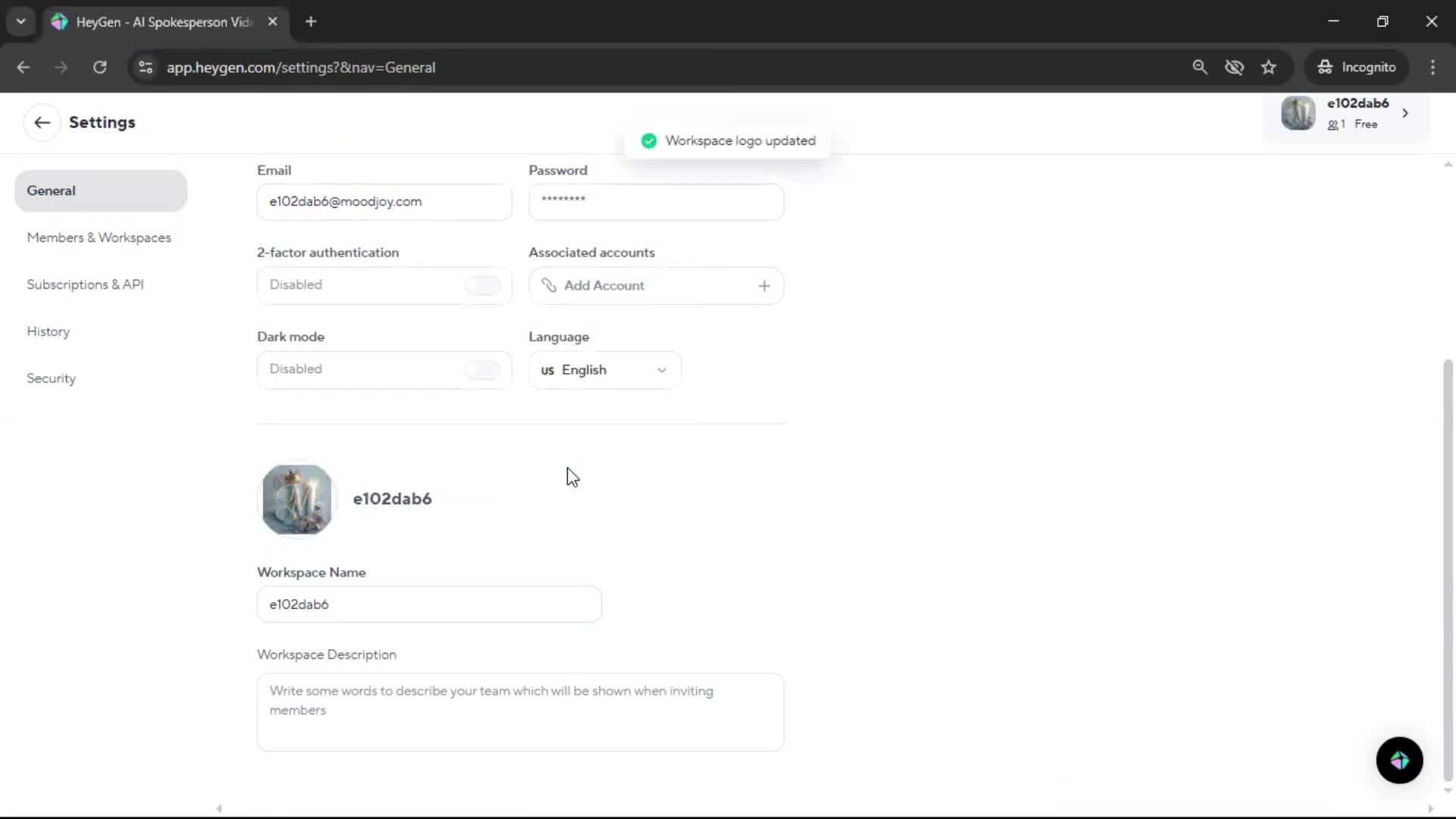 Updating your profile screenshot