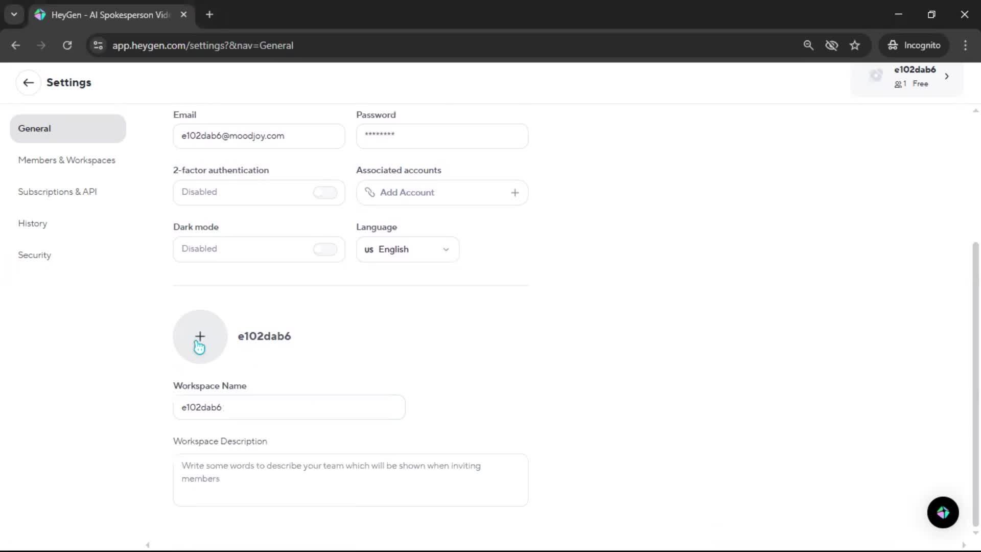 Updating your profile screenshot