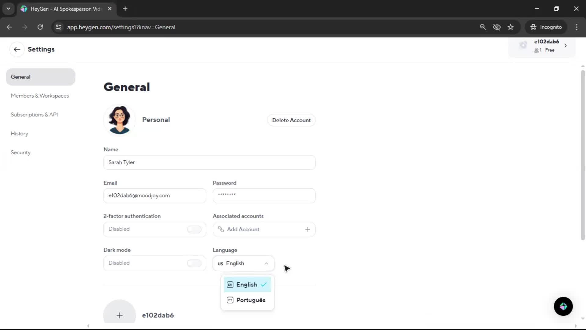 Updating your profile screenshot