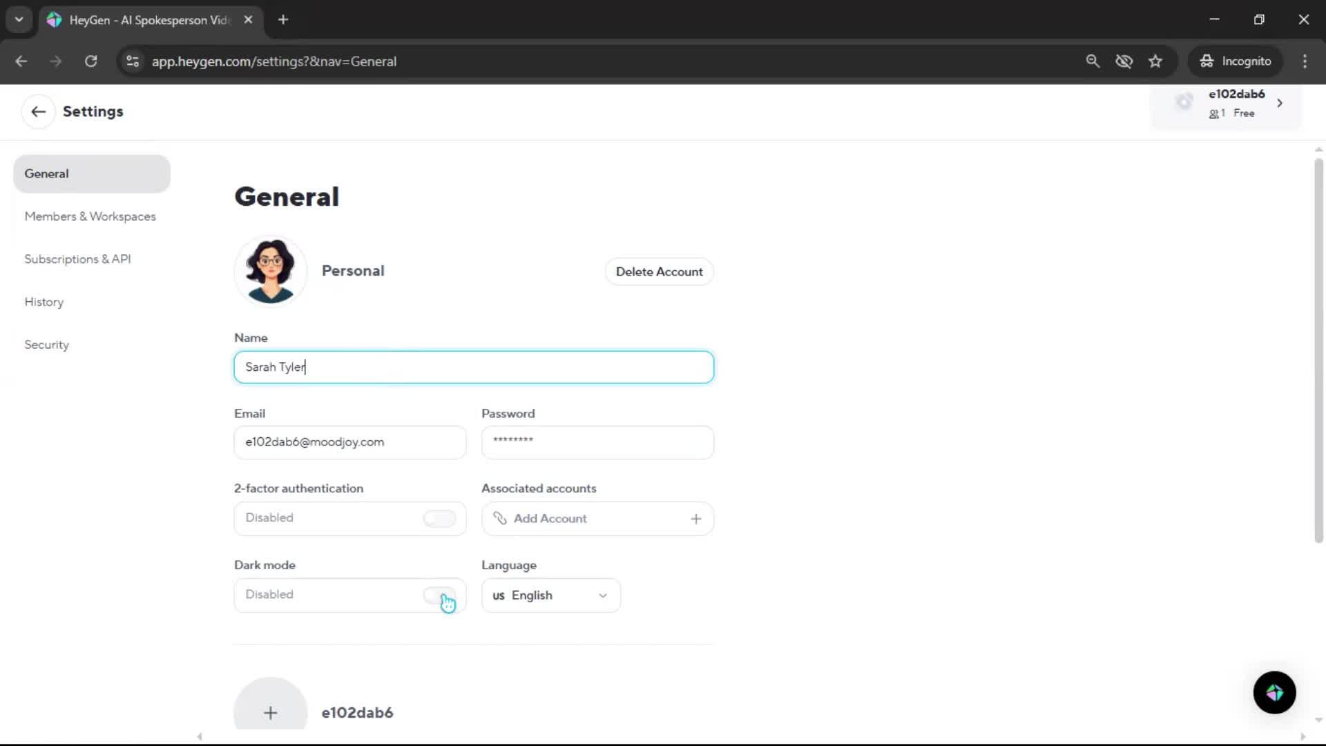 Updating your profile screenshot